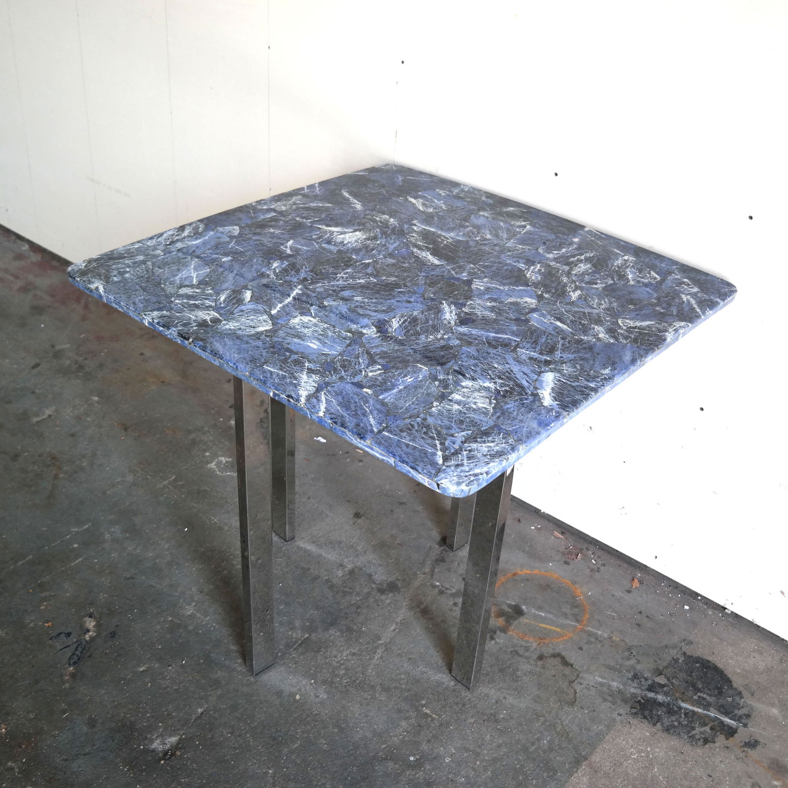 Lacquered Lapis Square Top Table (1 of 5)