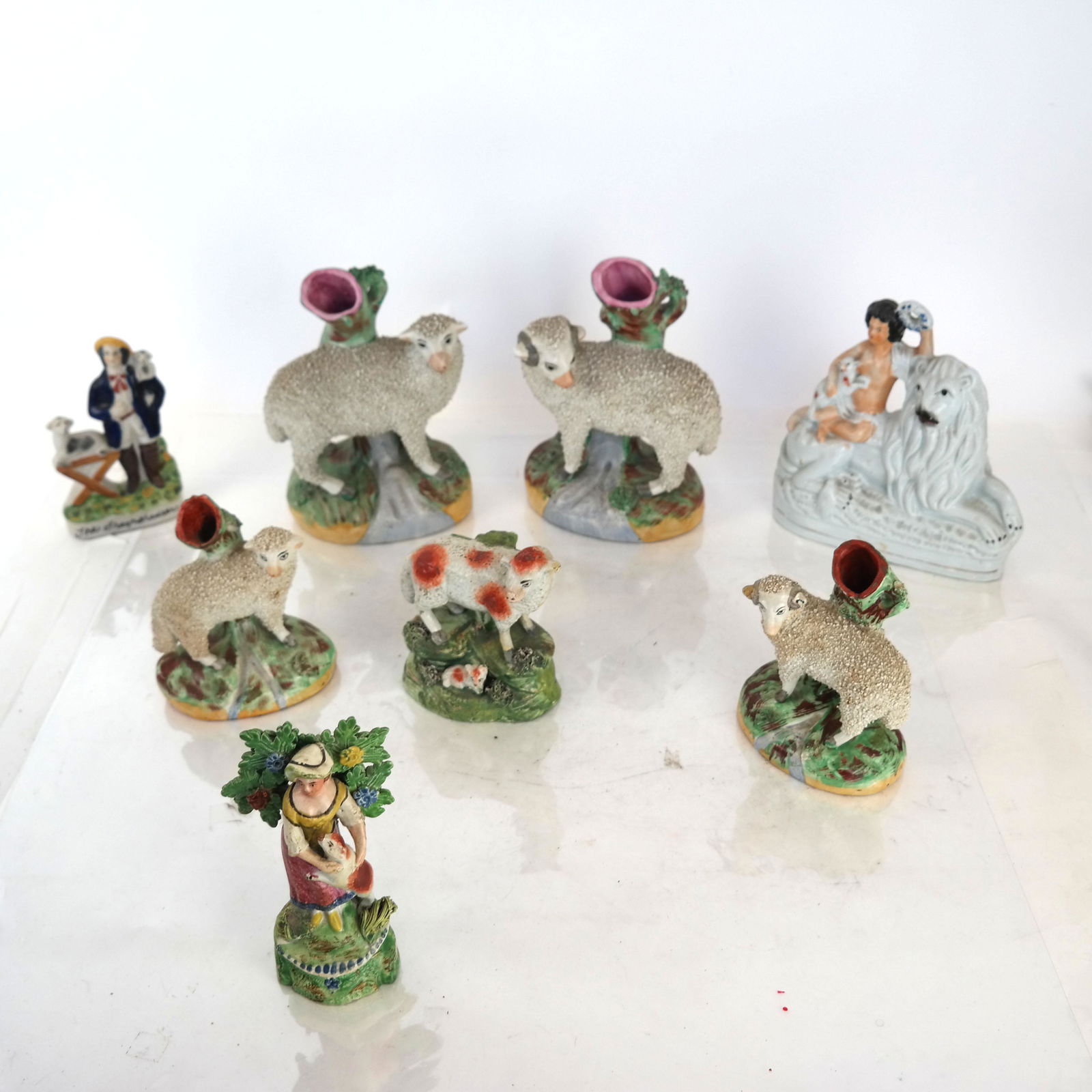 Eight Staffordshire Style Sheep Groups (1 of 6)