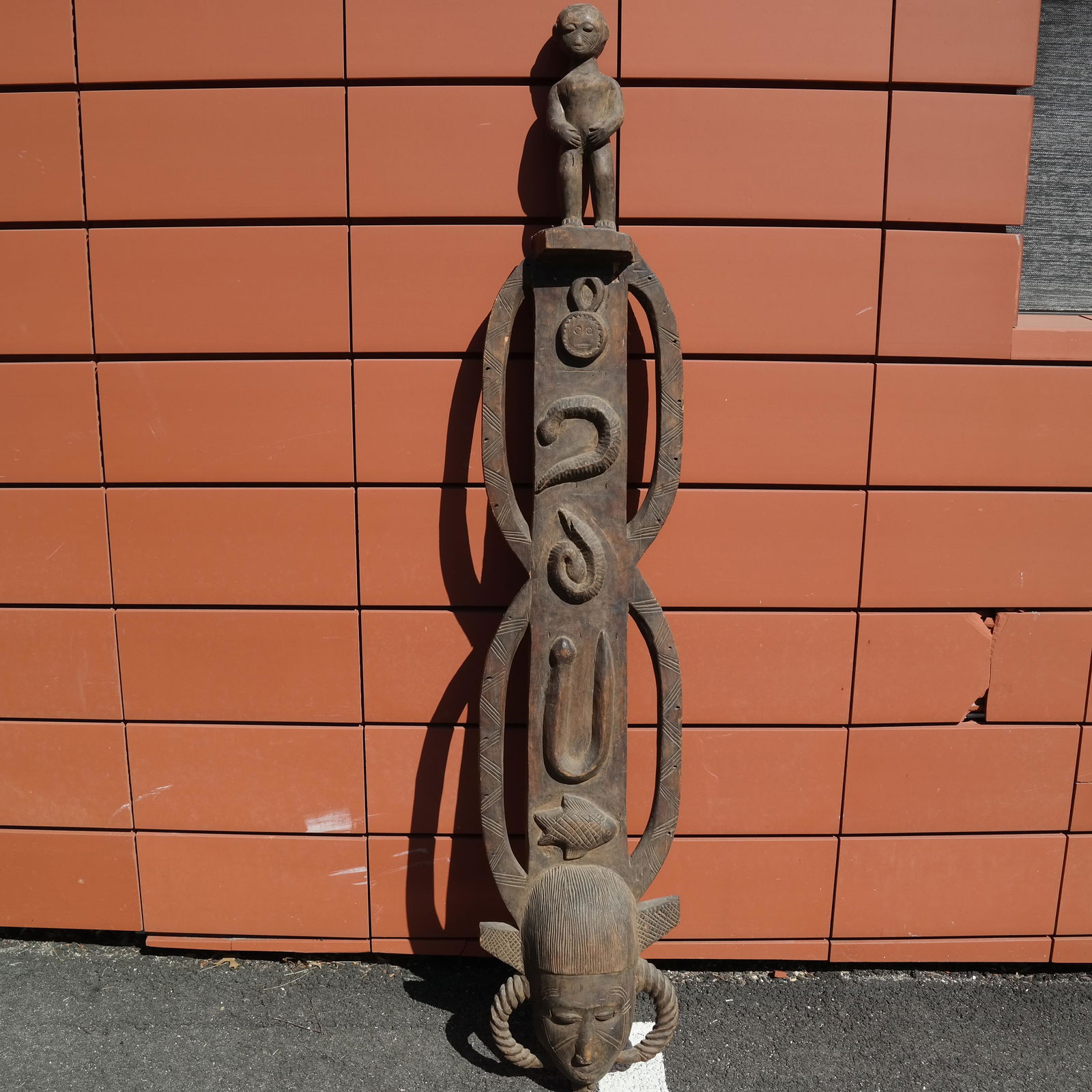 Tall African Wood Plank Mask (1 of 8)