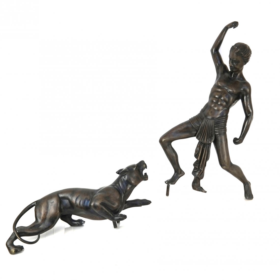 Set of Two Patinated Metal Figural Group (1 of 7)