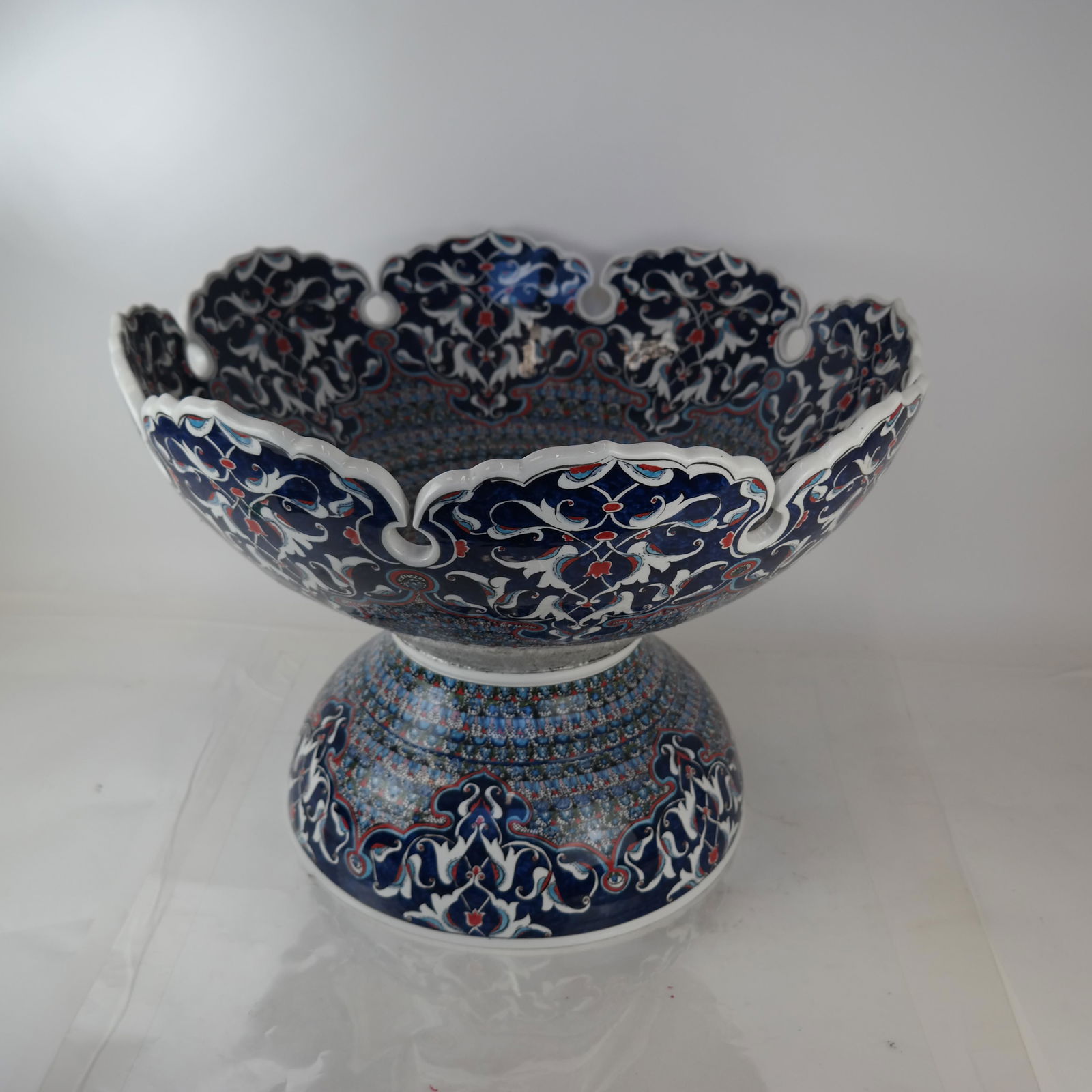 Large Turkish Porcelain Centerpiece Bowl (1 of 6)