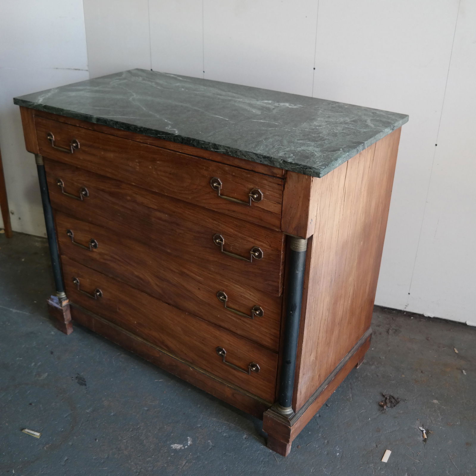 French Empire-Style Marble Top Chest (1 of 5)