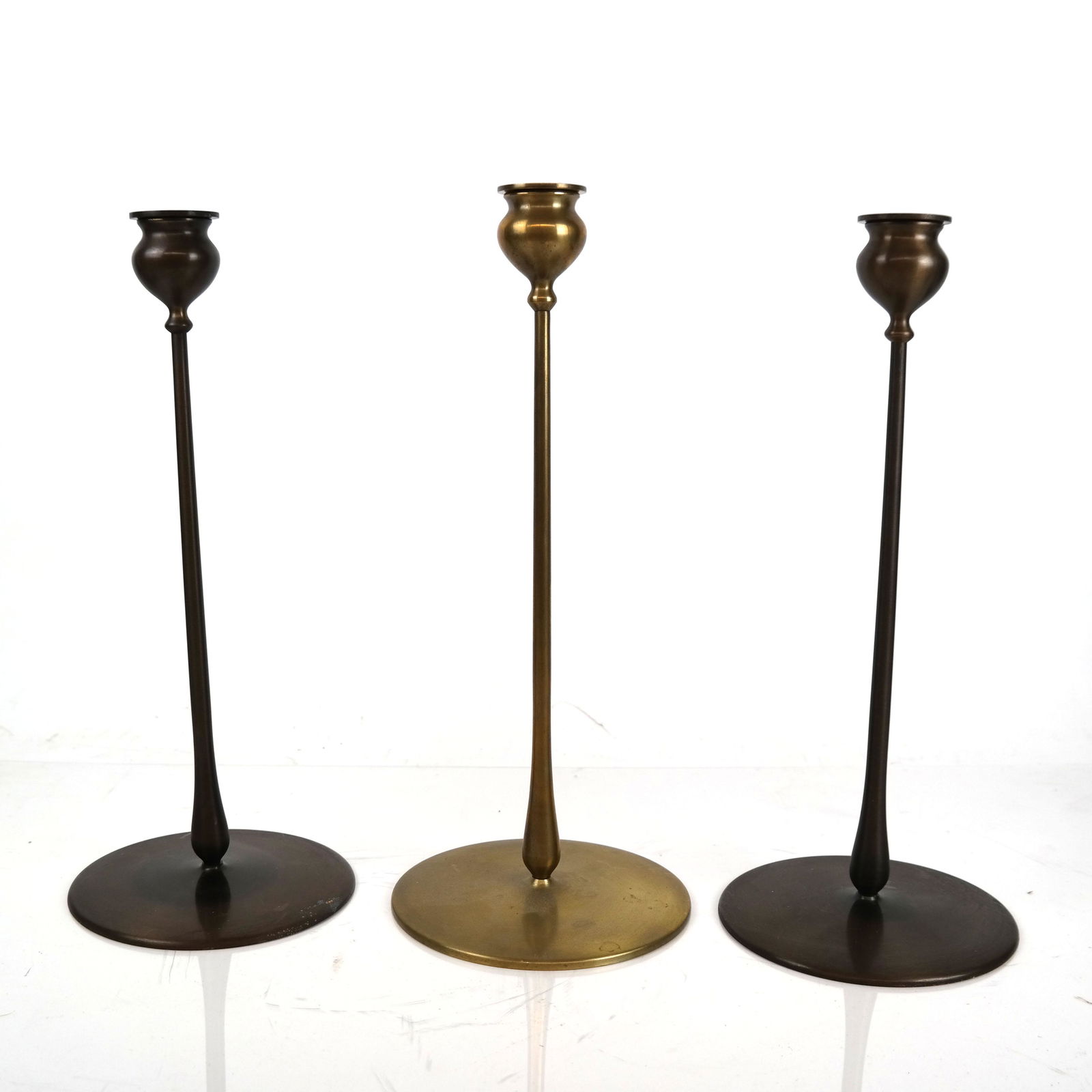 Three MMA Brass Art Nouveau Candlesticks (1 of 13)