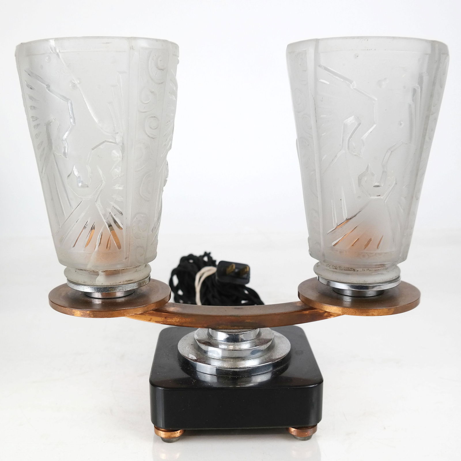 Art Deco Two-Light Table Lamp (1 of 10)