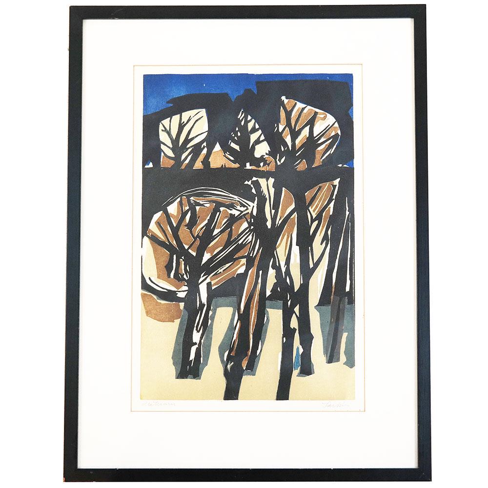 Eugene LARKIN: "Autumn" - Woodblock Print (1 of 6)