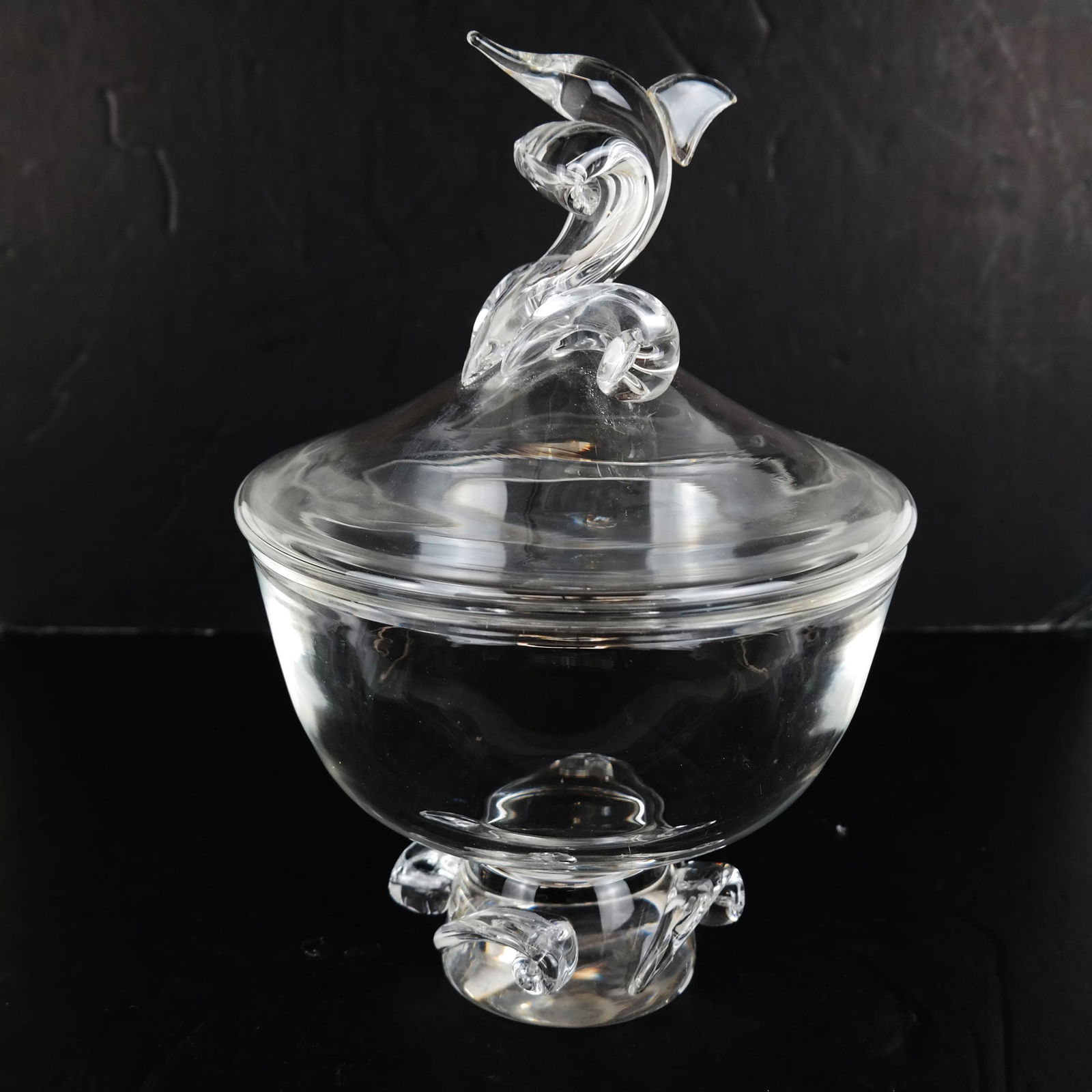 Steuben Crystal Dolphin Bowl (1 of 7)