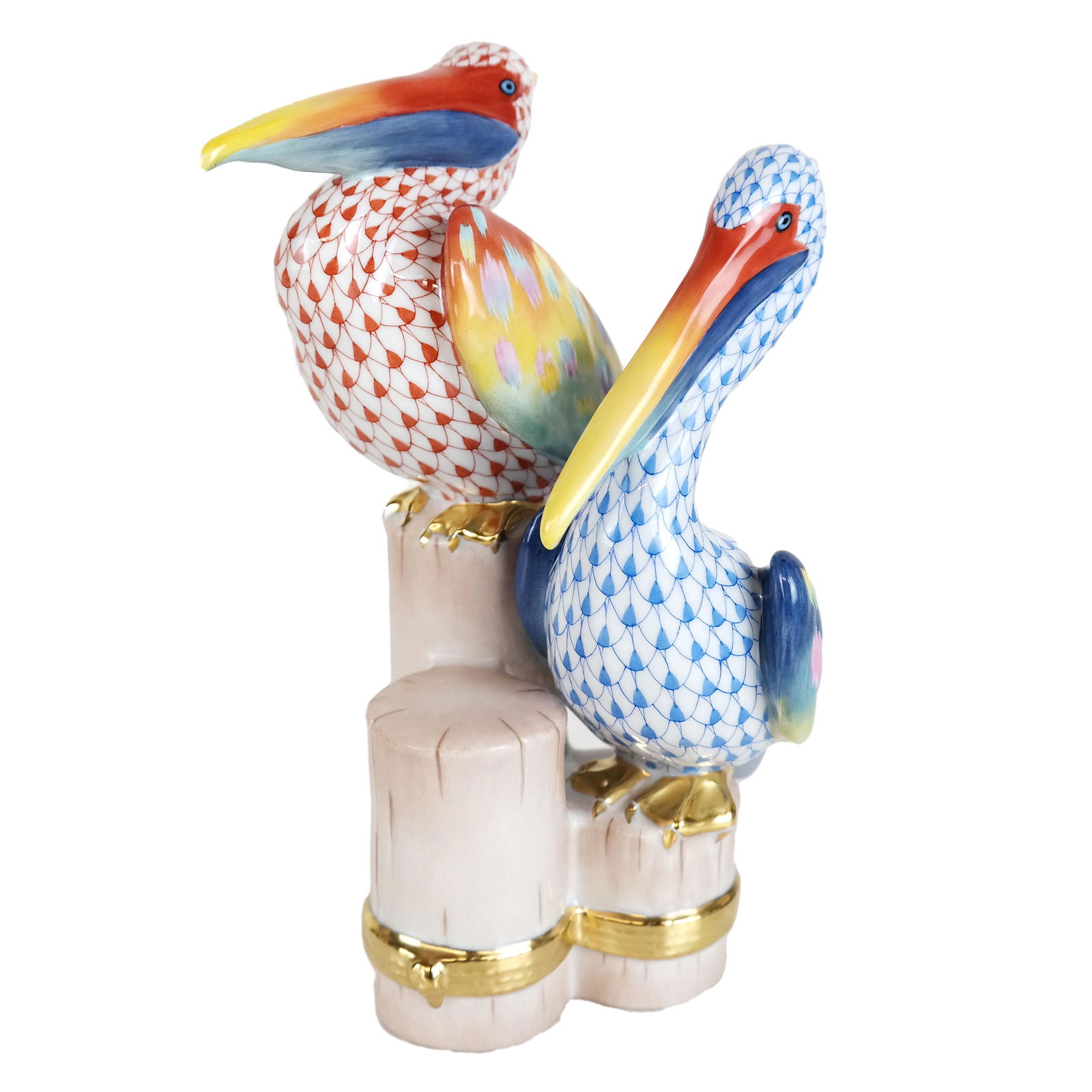 Herend Two Pelicans Porcelain Sculpture (1 of 8)
