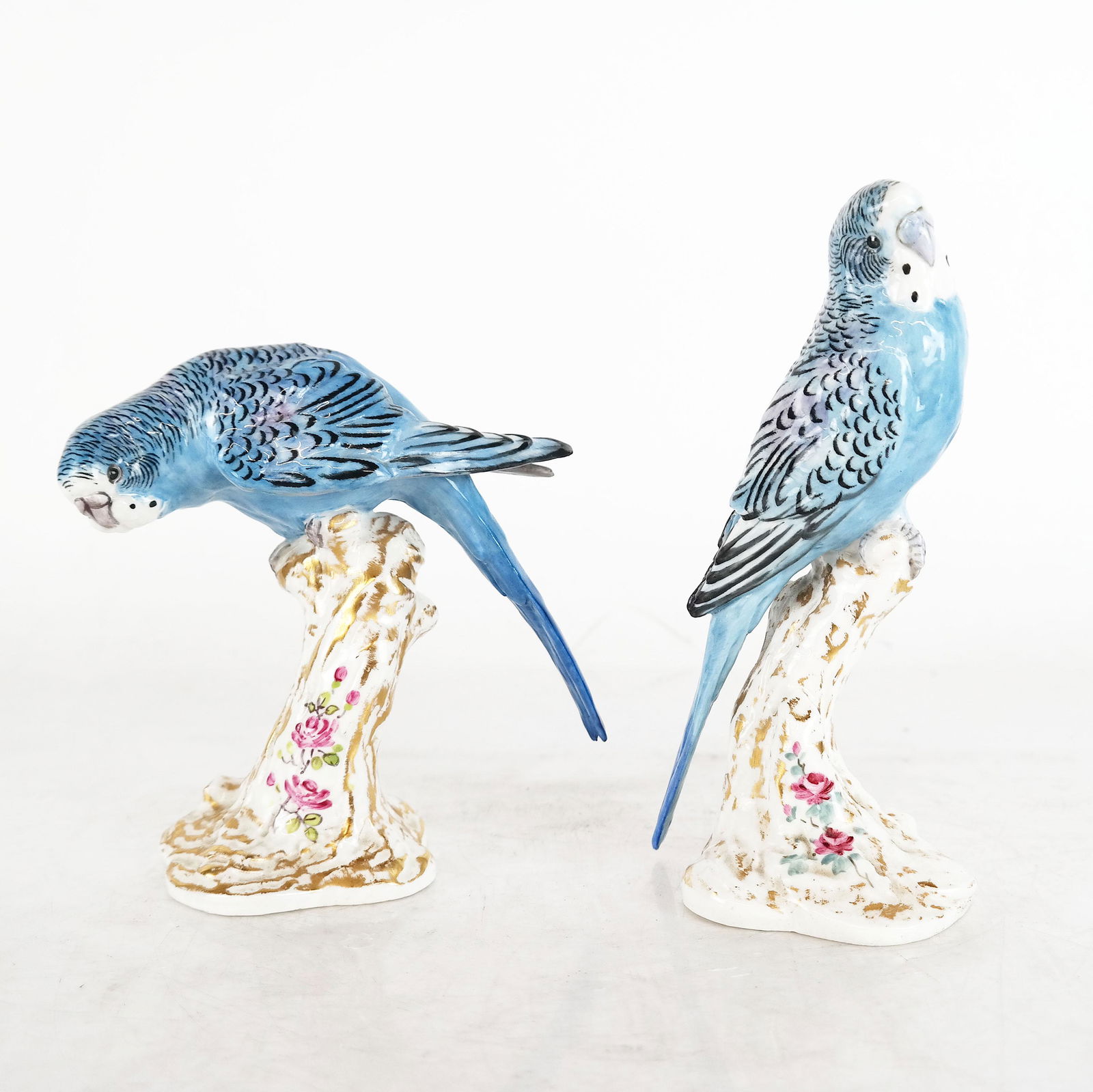 Pair Royal Worcester Parakeets (1 of 8)