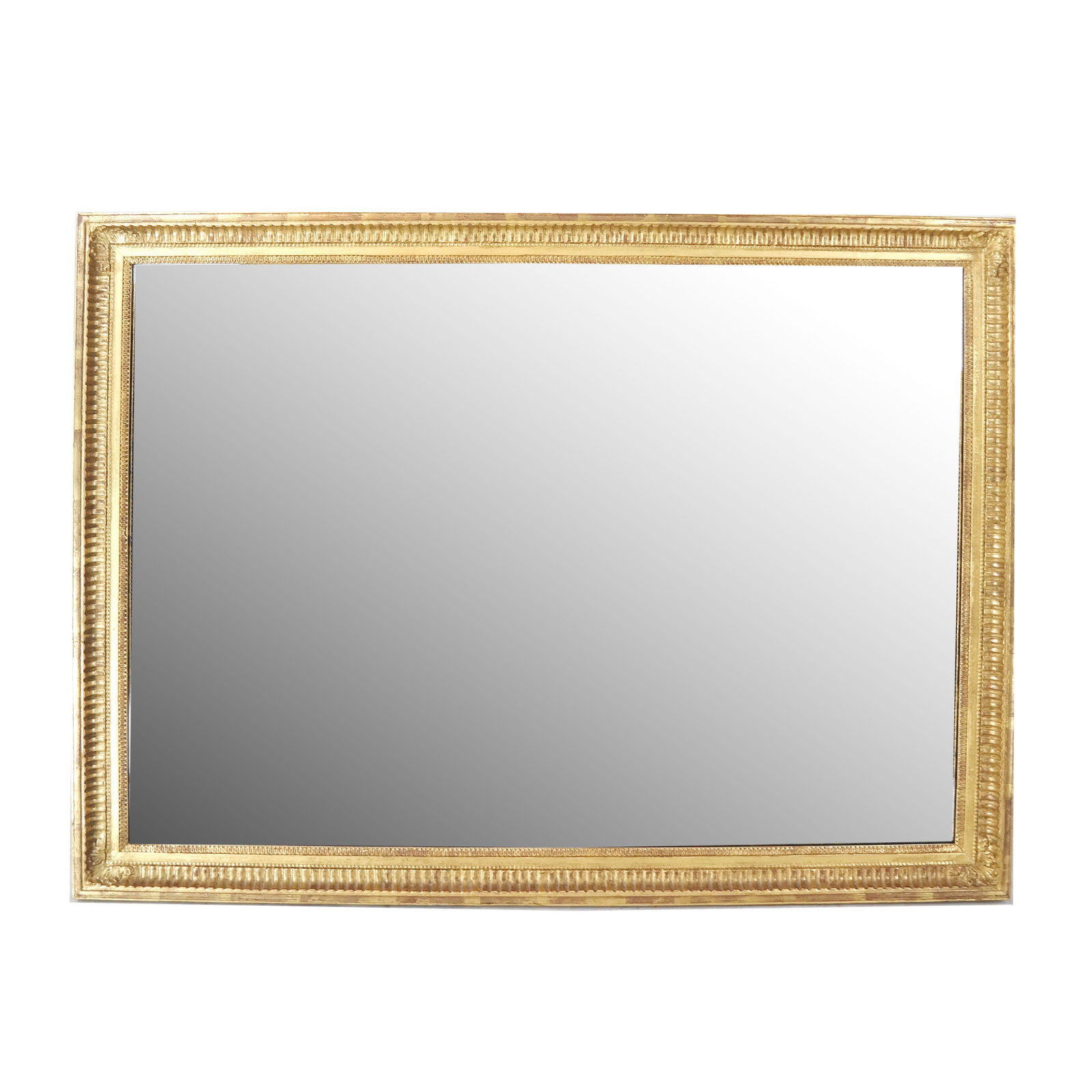 Antique Carved Gilt Wood Mirror: Antique carved gilt wood mirror. [38 1/2" H x 28 1/4" W].