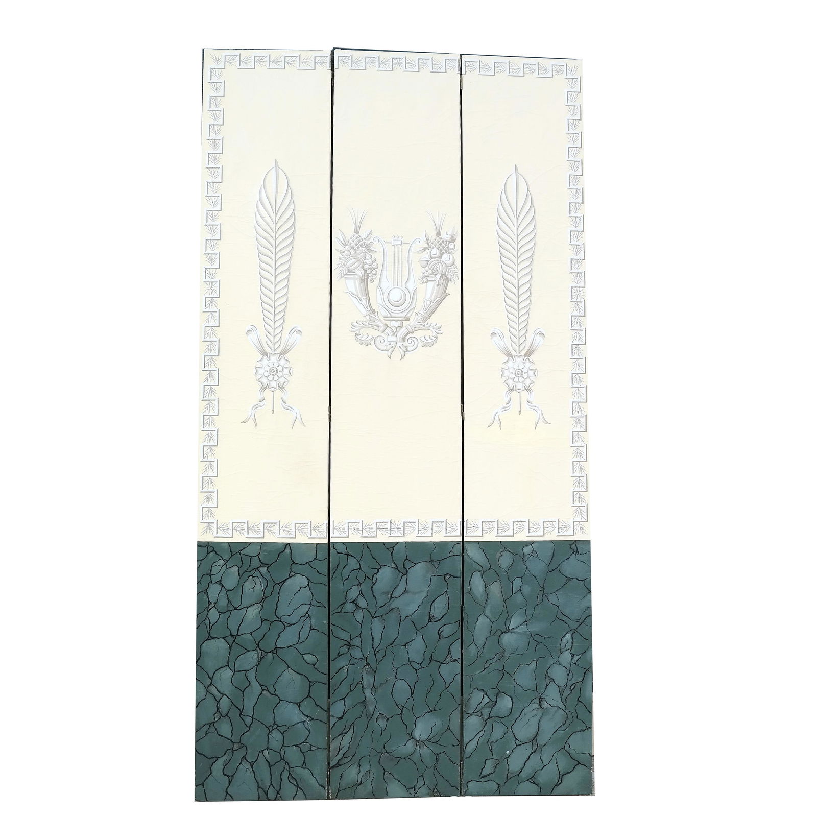 Three-Panel Painted Folding Screen (1 of 5)