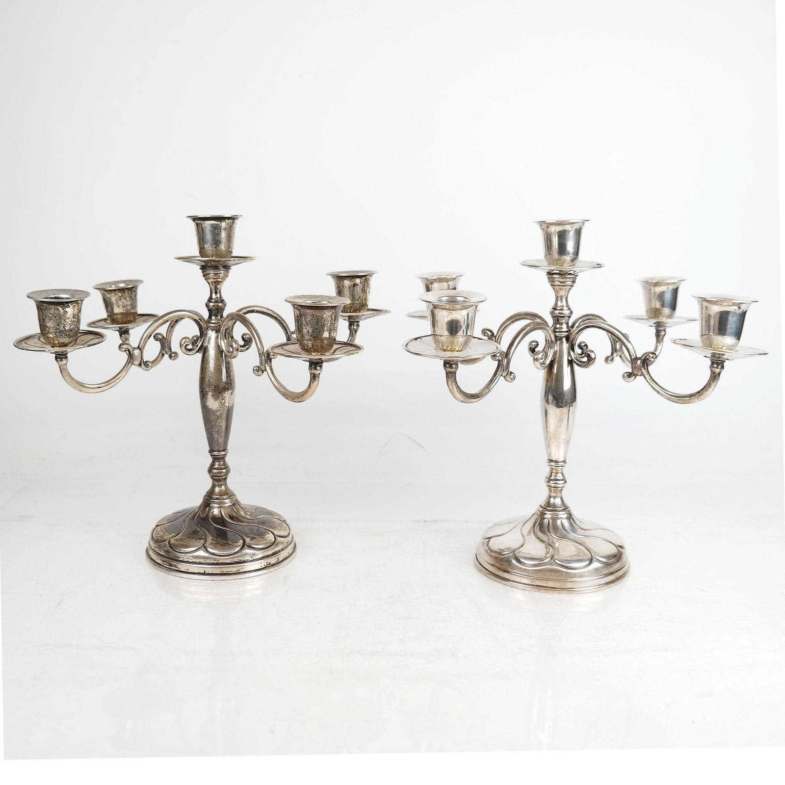 Pair Chilean .900 Silver Candelabra (1 of 9)