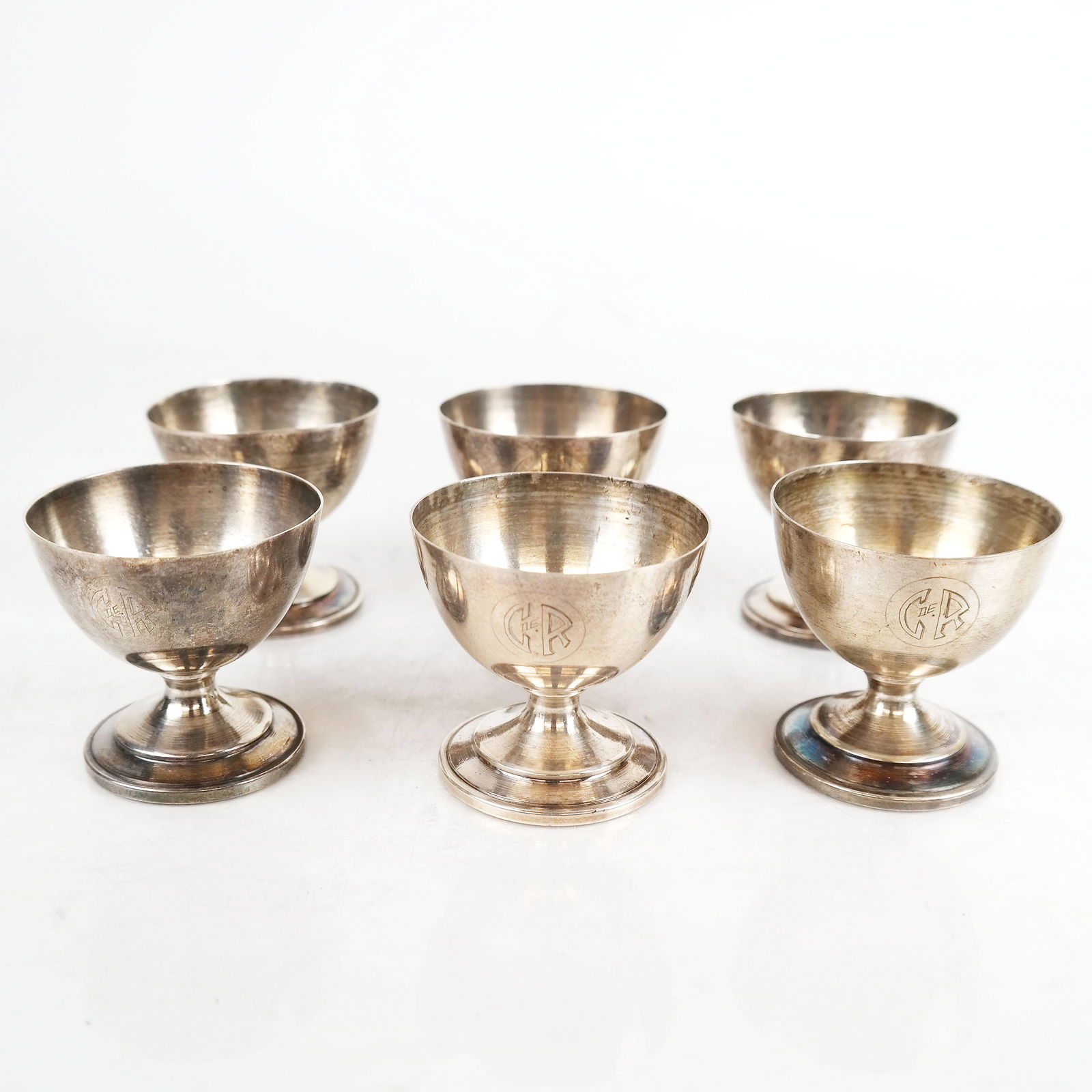 Set of 6 Sterling Silver Footed Desserts (1 of 8)