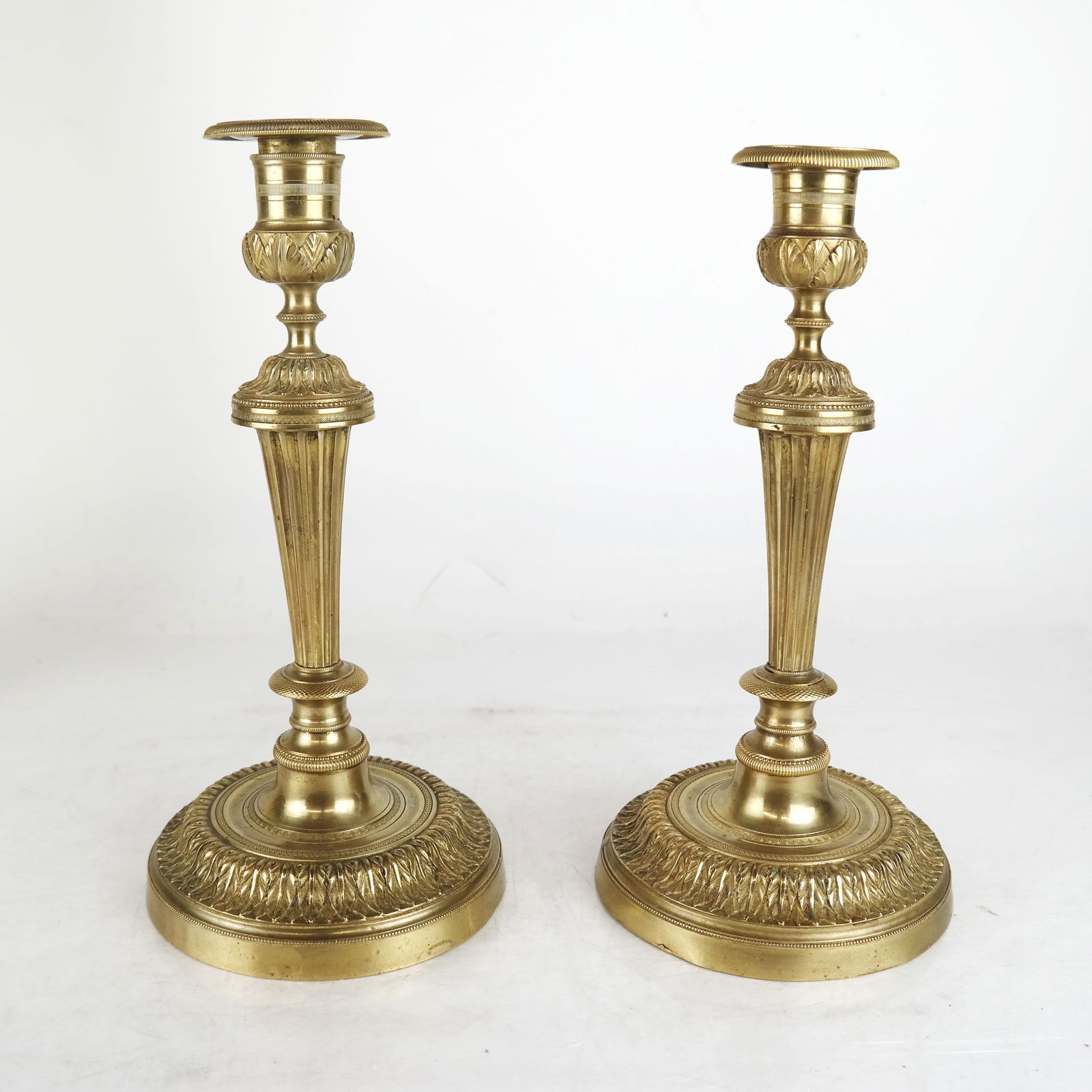 Pair Empire-Style Gilt Bronze Candlesticks (1 of 5)