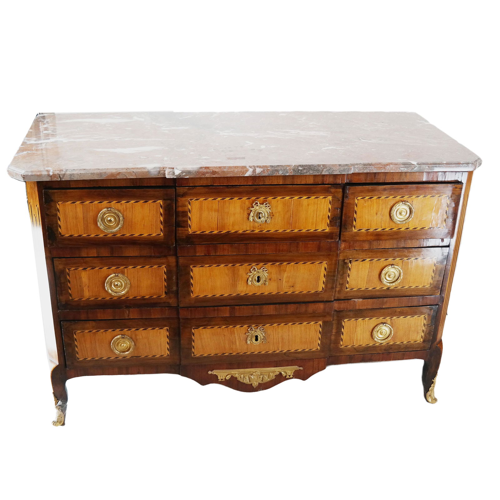 18th C. Continental Inlaid 5-Drawer Commode (1 of 8)