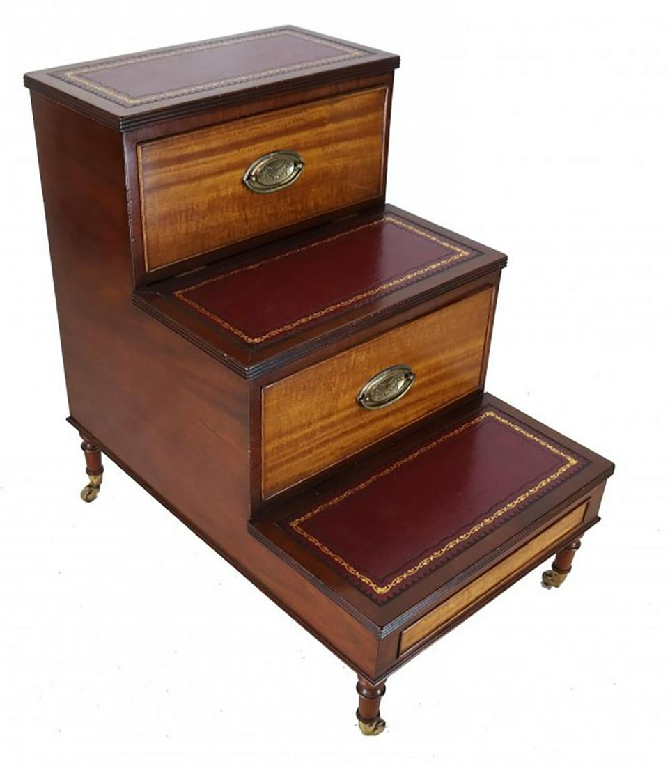 Antique English Library Step Table (1 of 8)