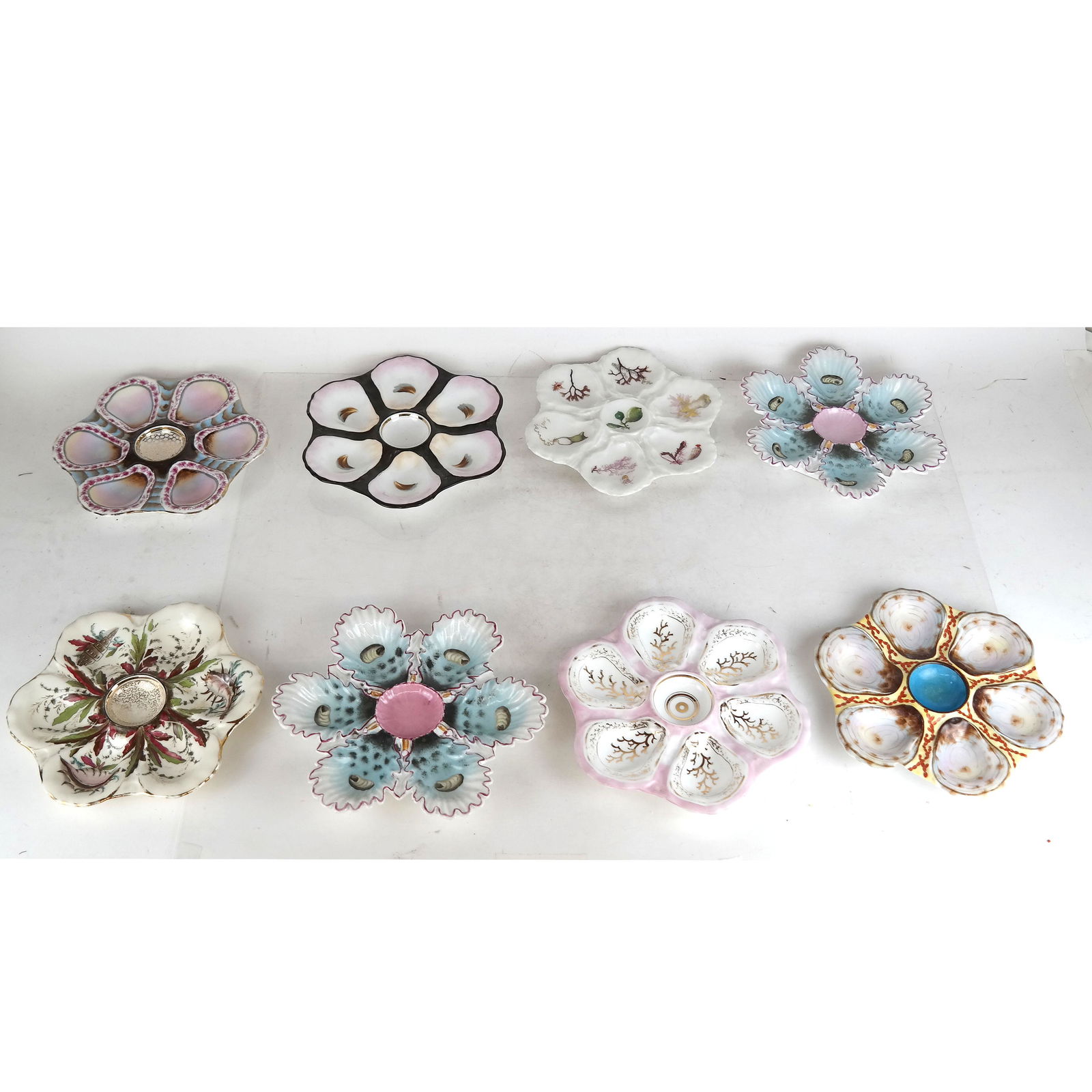 Eight Various Oyster Plates (1 of 14)