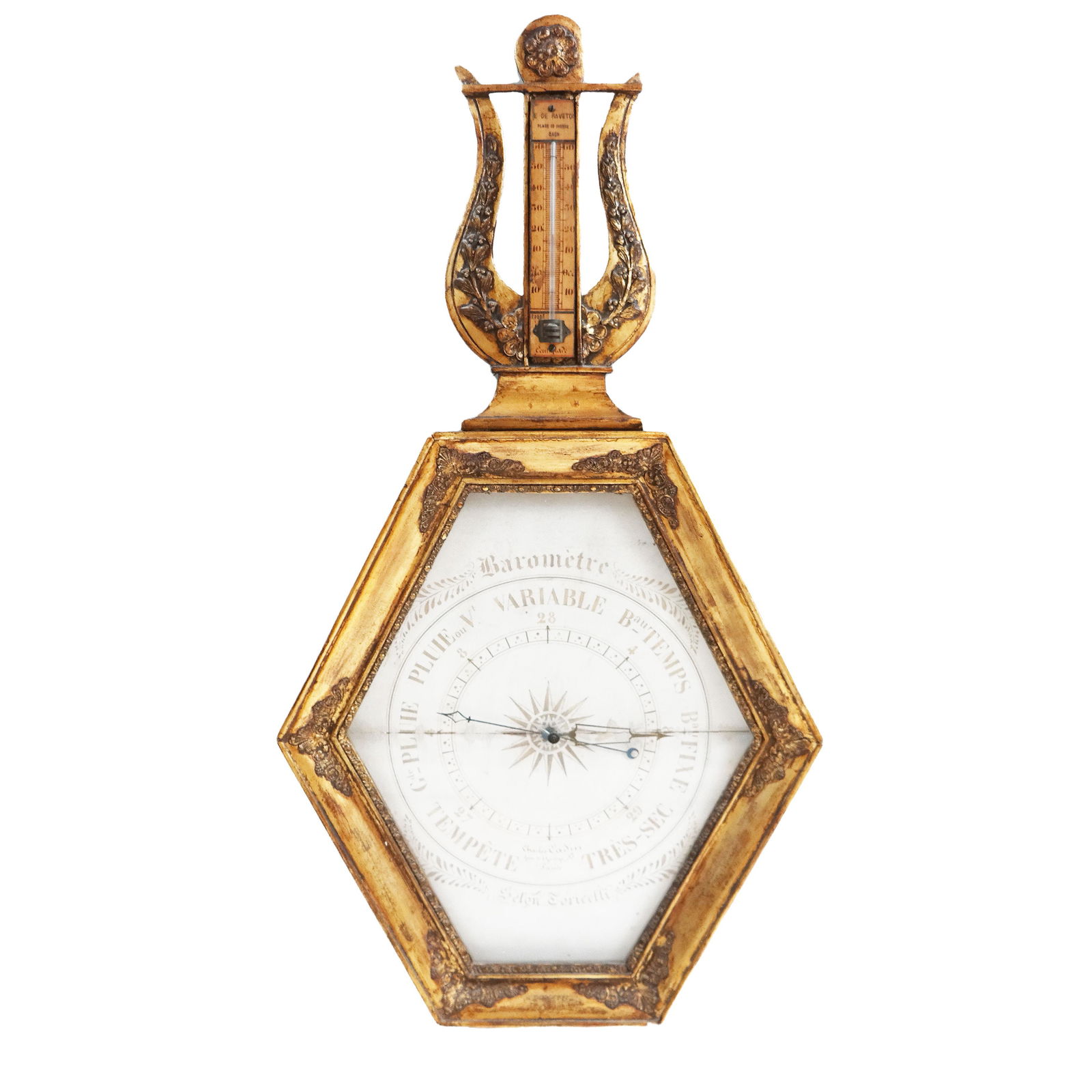 Antique French Gilt Wood Barometer (1 of 9)