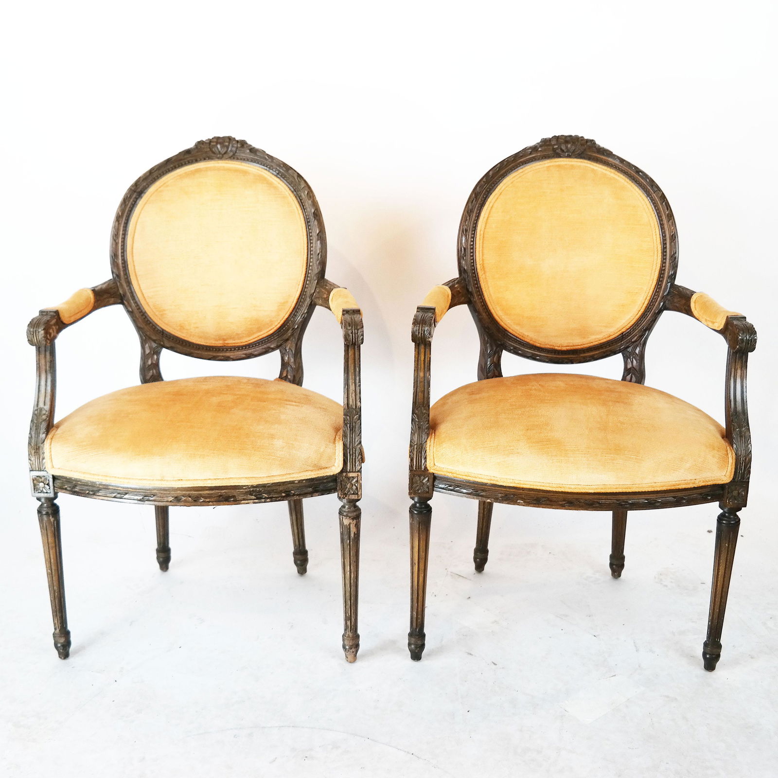 Pair of Louis XVI-Style Fauteuils (1 of 5)