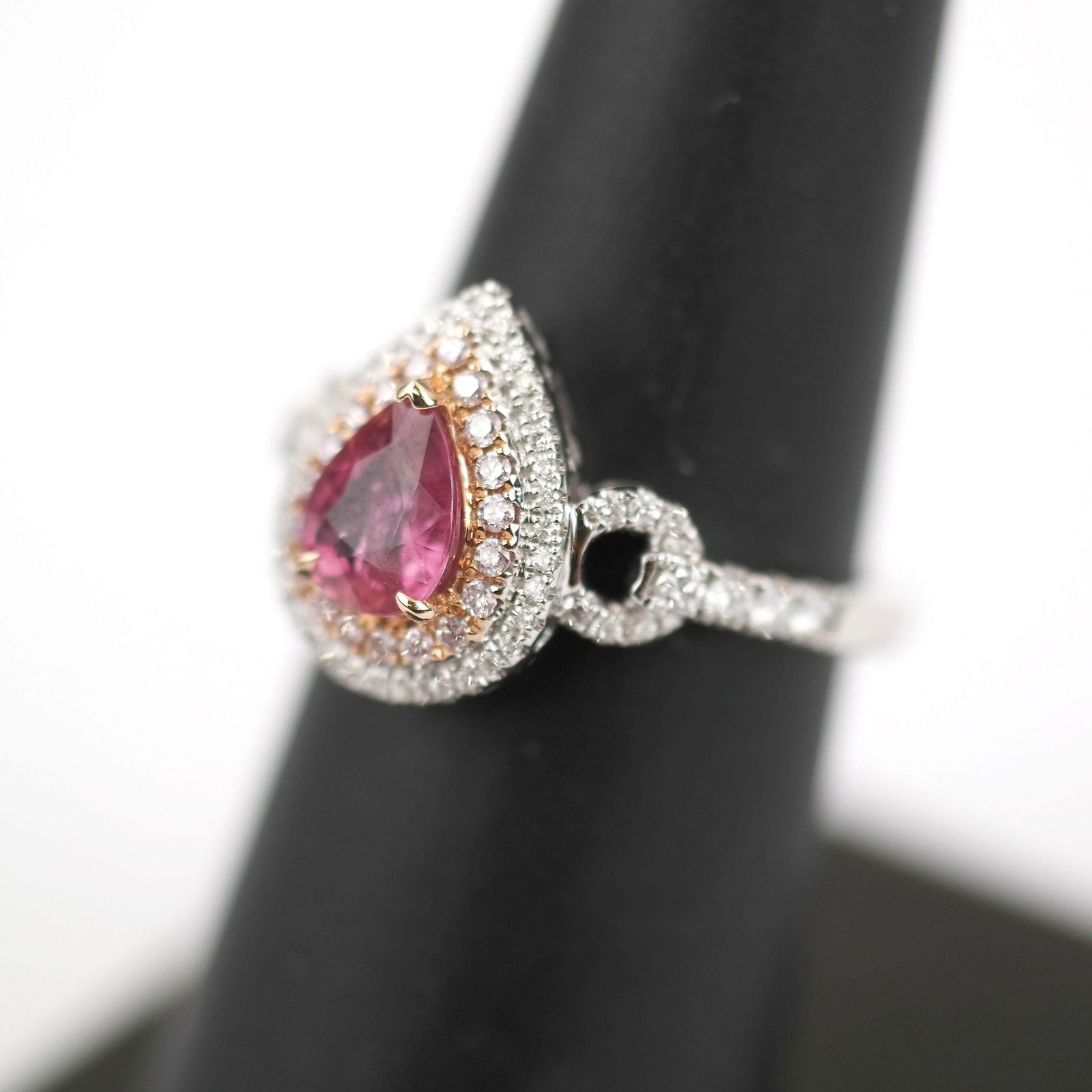 Sapphire With Pink & White Diamond Ring (1 of 12)