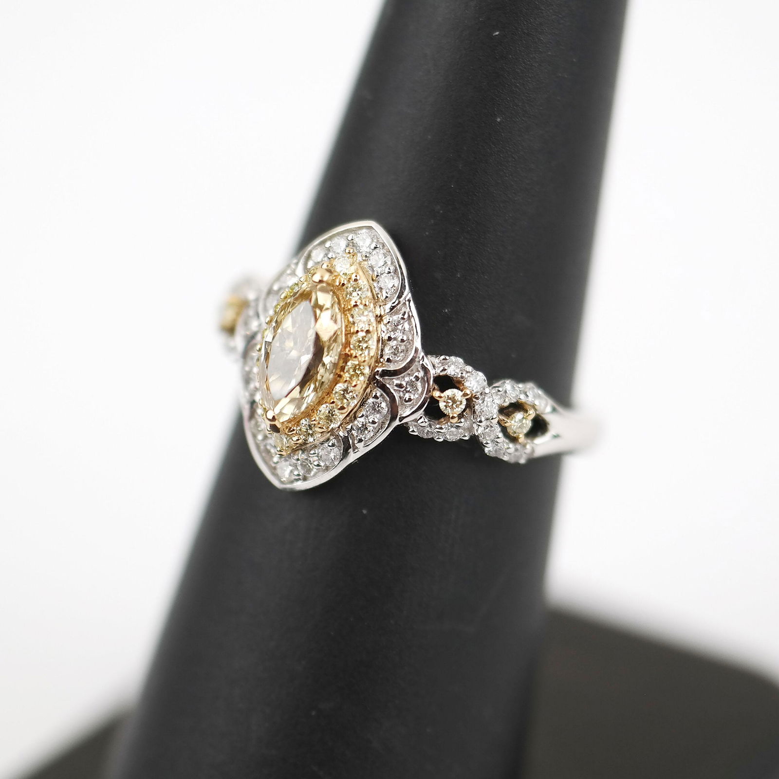 Yellow & White Diamond Ring (1 of 8)