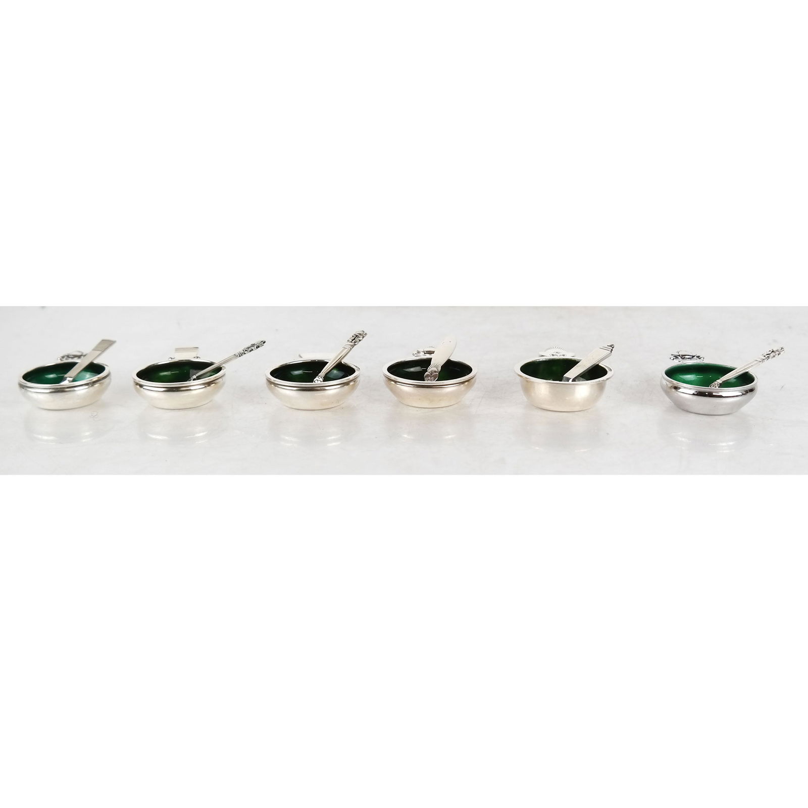 Set of 6 Georg Jensen Open Salts & Spoons (1 of 14)