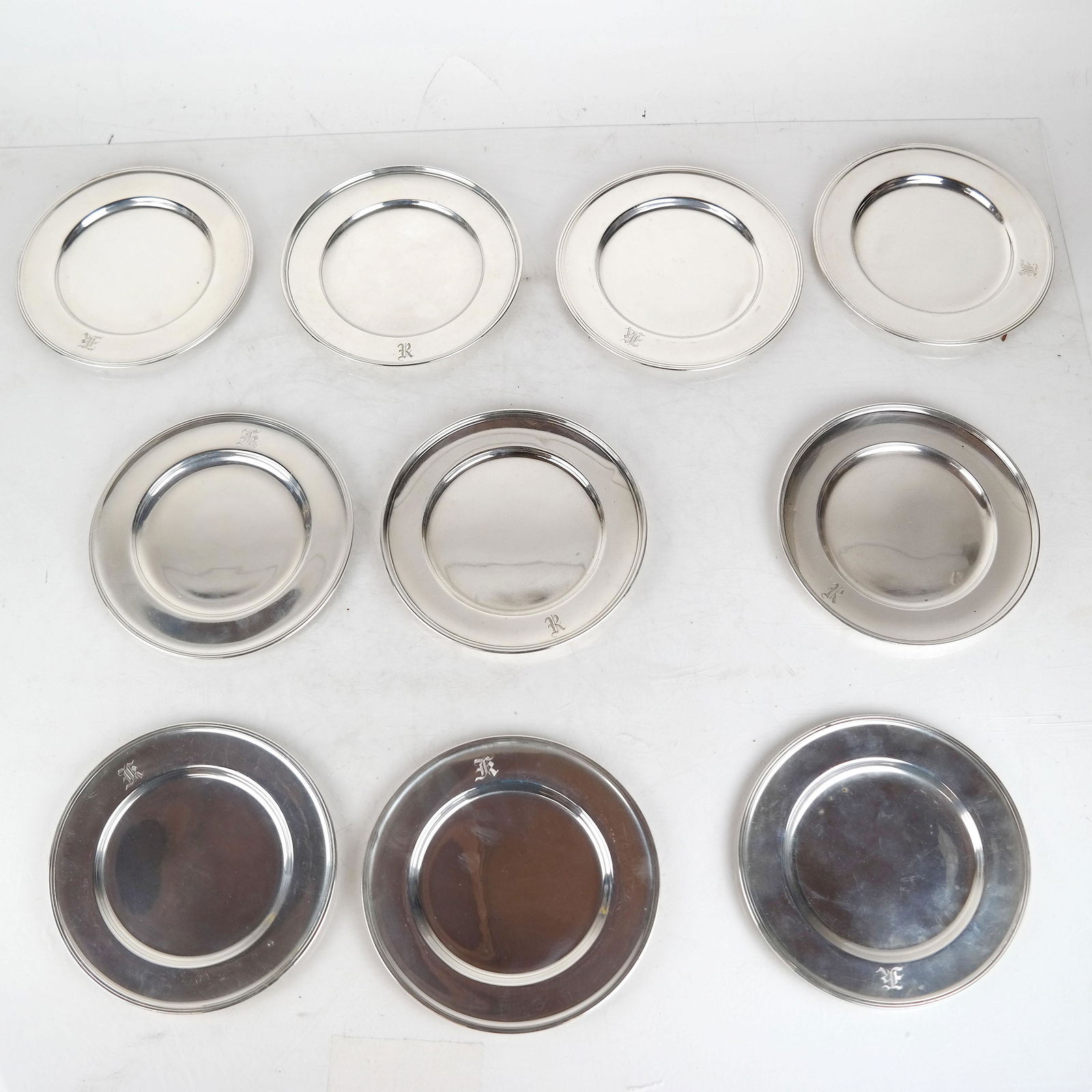 Ten (10) Sterling Silver Bread Plates (1 of 7)