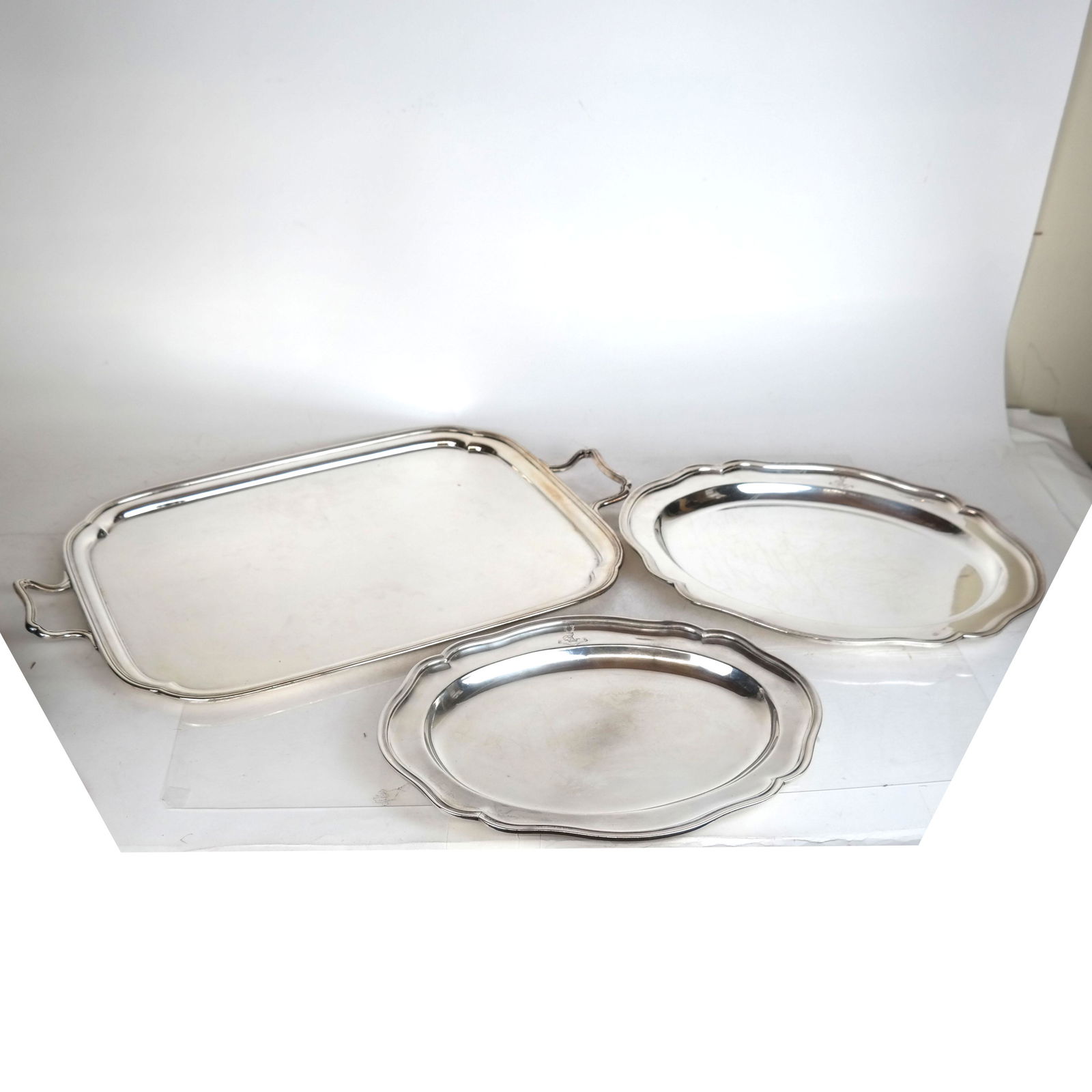 Lot of 3 English Silver Plate Trays (1 of 14)