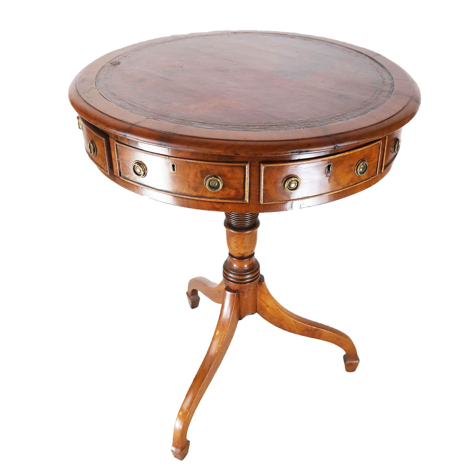 Regency Mahogany Small Drum Table (1 of 7)