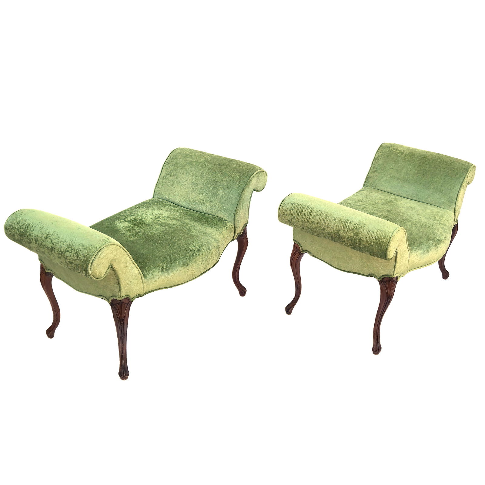 Pair George III Mahogany Window Seats (1 of 14)