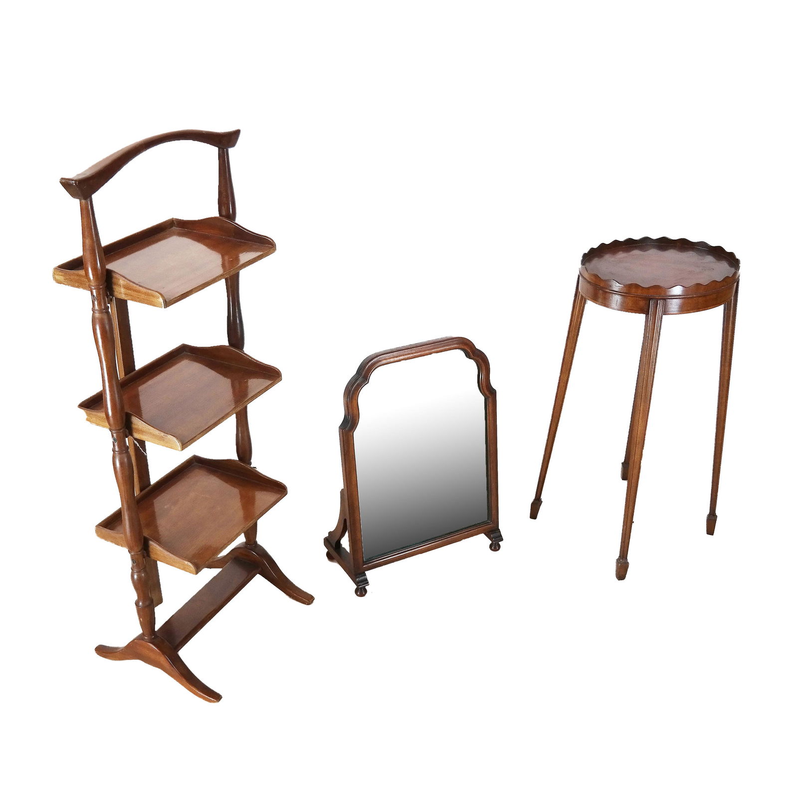 Mahogany Urn Stand, Valet, Shaving Mirror (3 Pcs) (1 of 14)