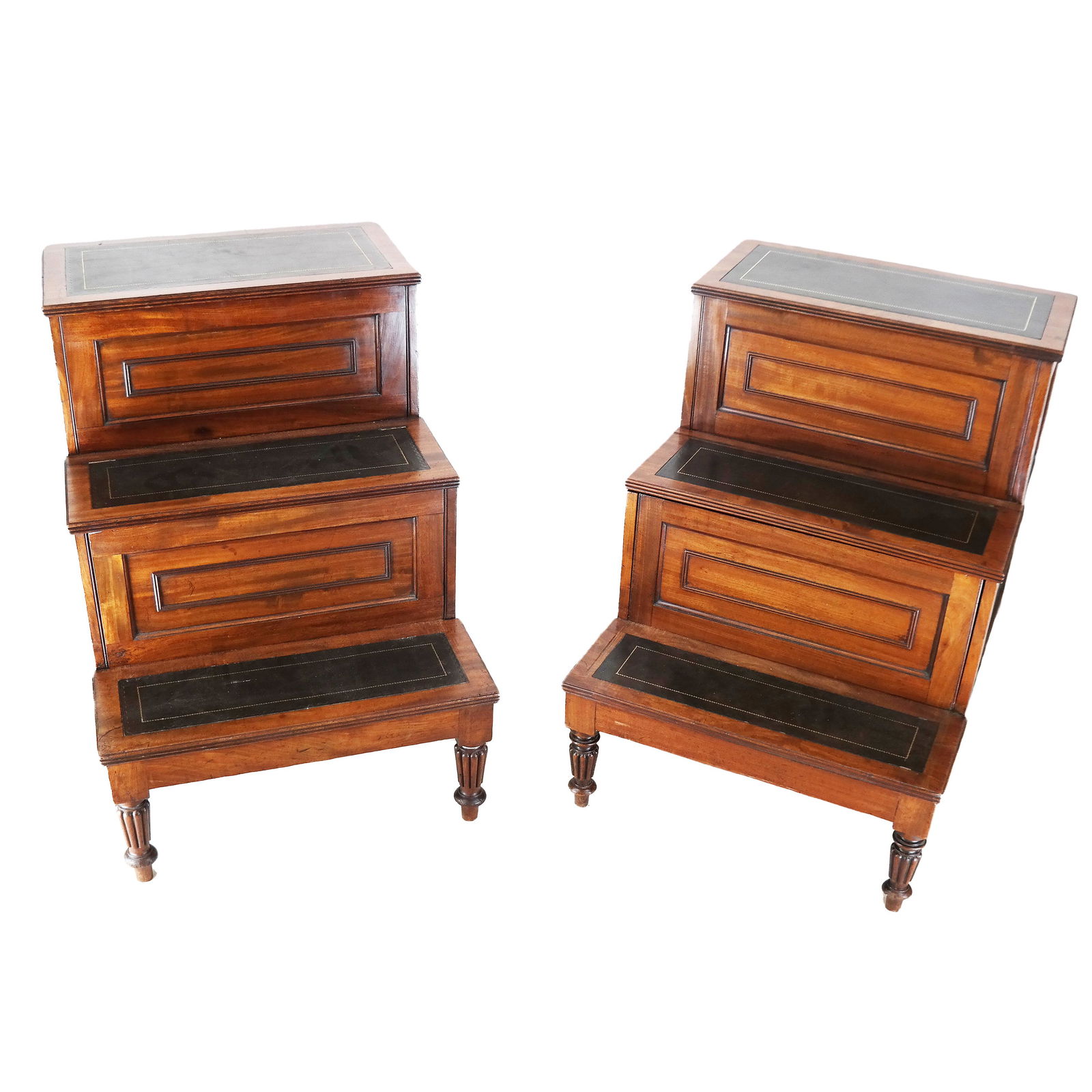 Pair Regency Mahogany Bed Steps (1 of 12)