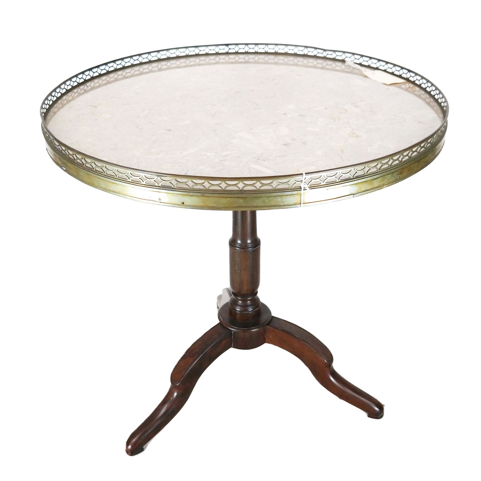 French Marble Top Mahogany Gueridon (1 of 8)