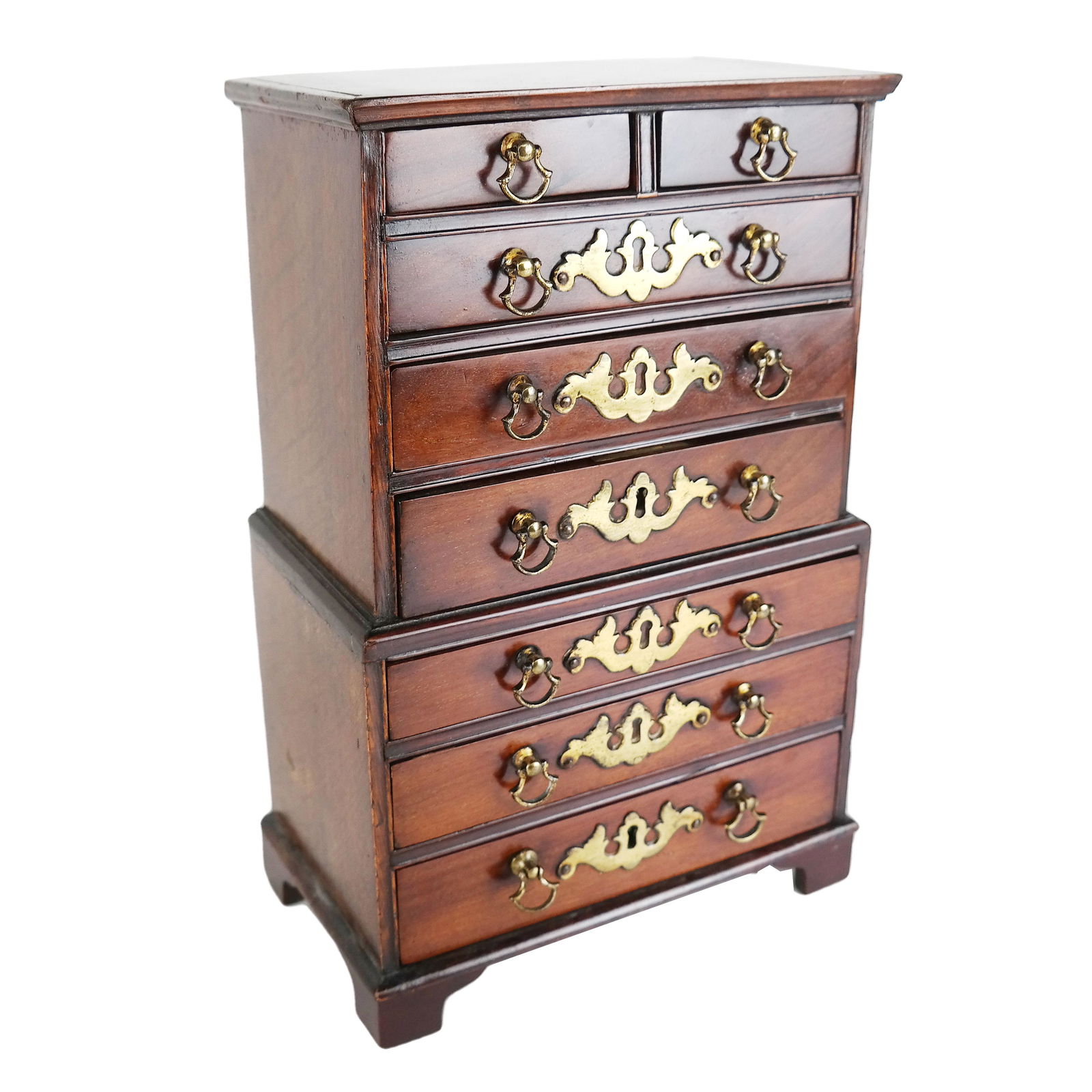 Miniature George III Mahogany Chest on Chest (1 of 10)