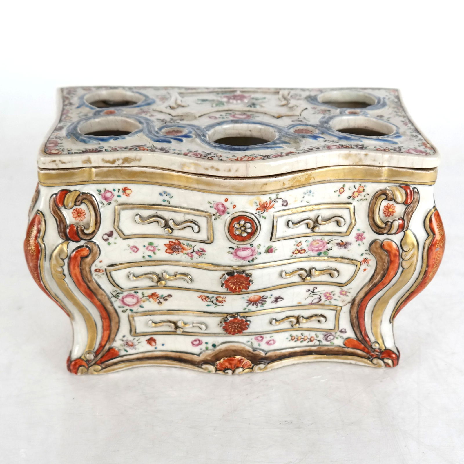 Chinese Export Famille Rose Bough Pot (1 of 10)