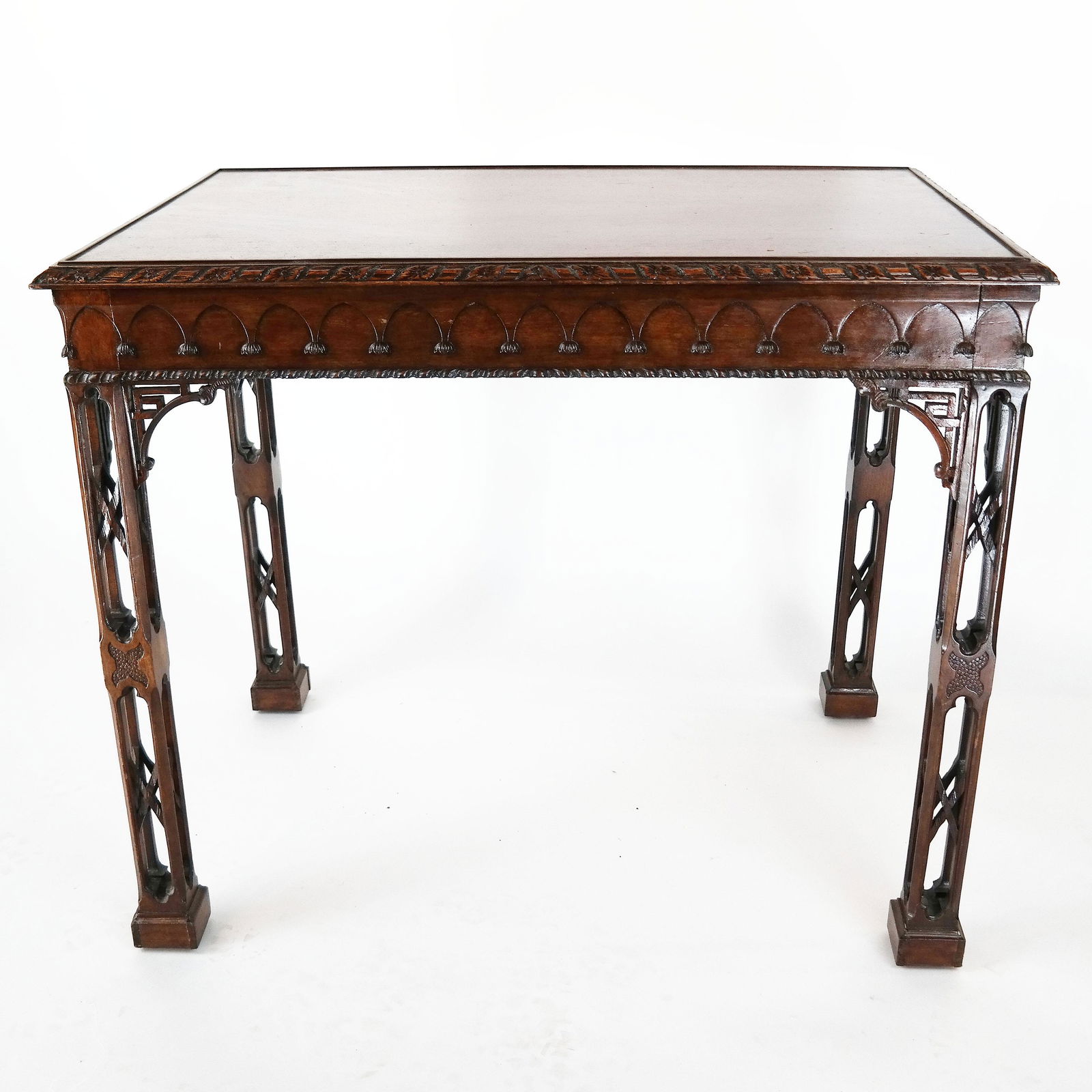 Chinese Chippendale-Style Silver Table (1 of 8)