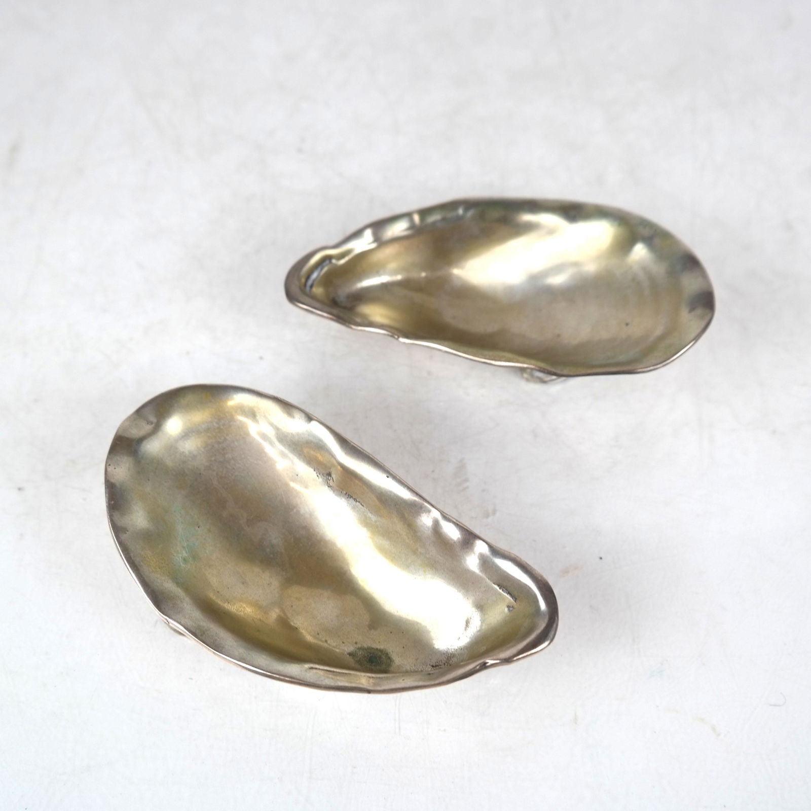 Pair Silvered Mussel Shell-Form Dishes (1 of 6)