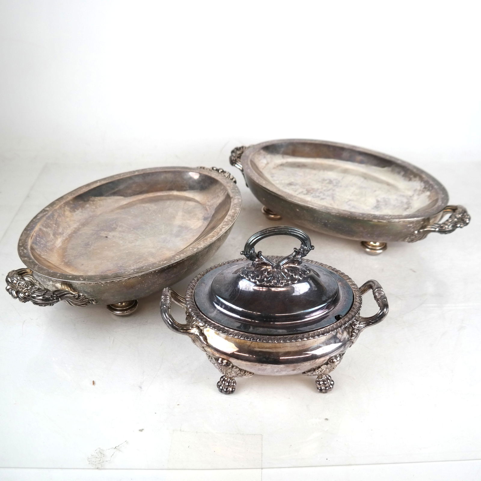 Three Silver Plate Serving Dishes (1 of 13)