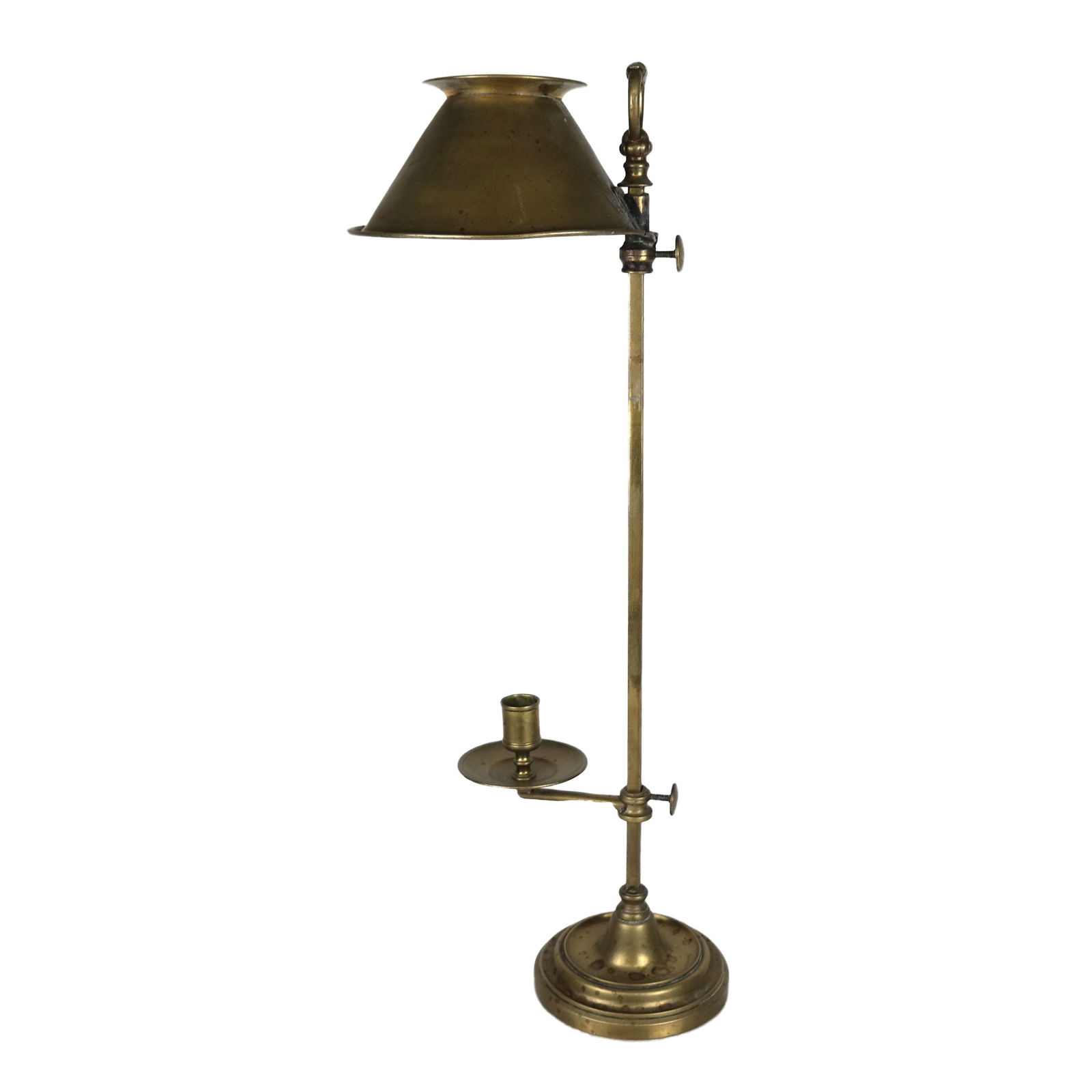 Antique Dutch Brass Candle Lamp (1 of 8)