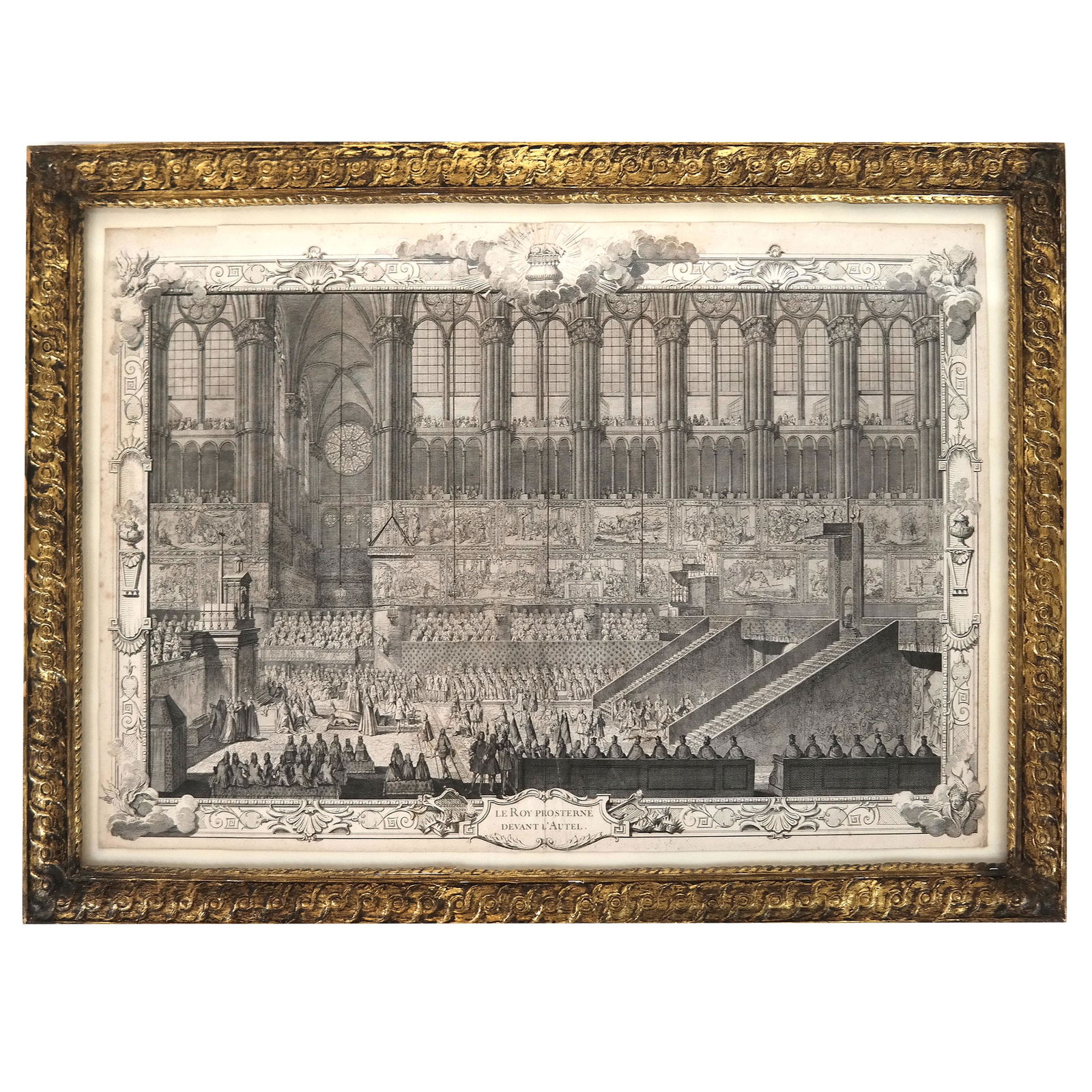 19th C. Folio Print - Coronation of Louis XV (1 of 8)