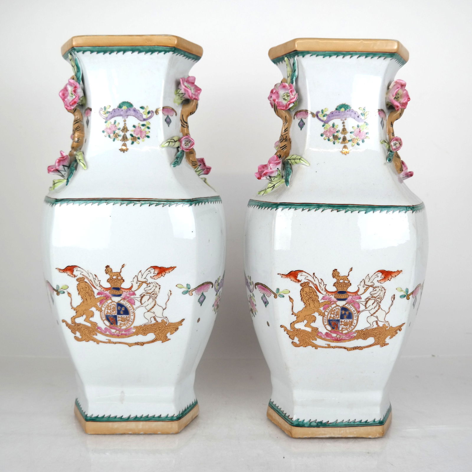 Pair French Decorated Porcelain Vases (1 of 5)