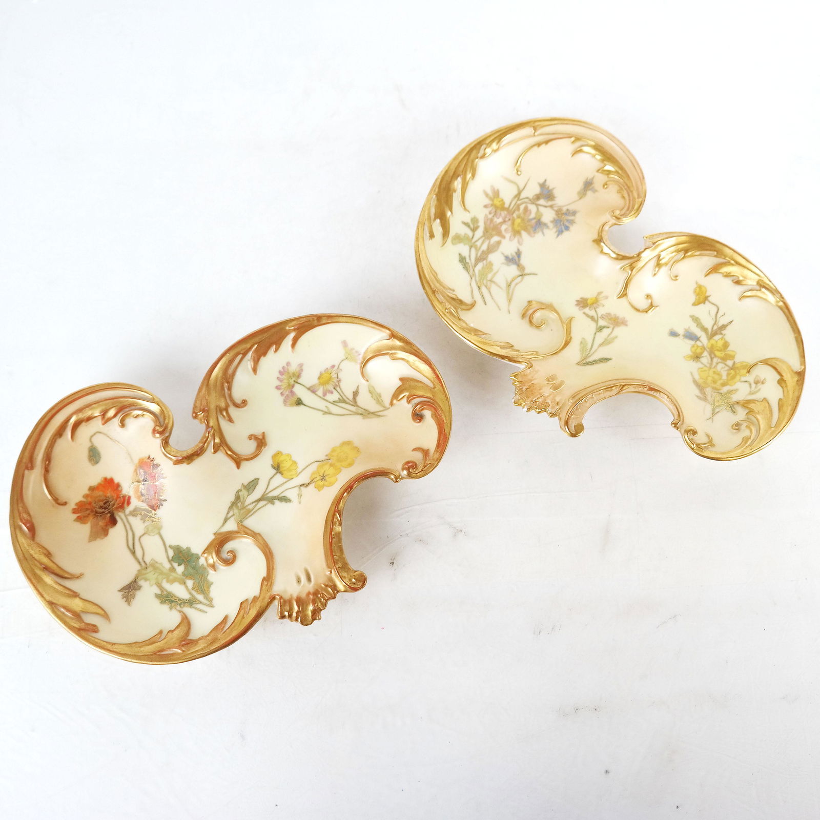 Pair Royal Worcester Porcelain Dishes (1 of 11)