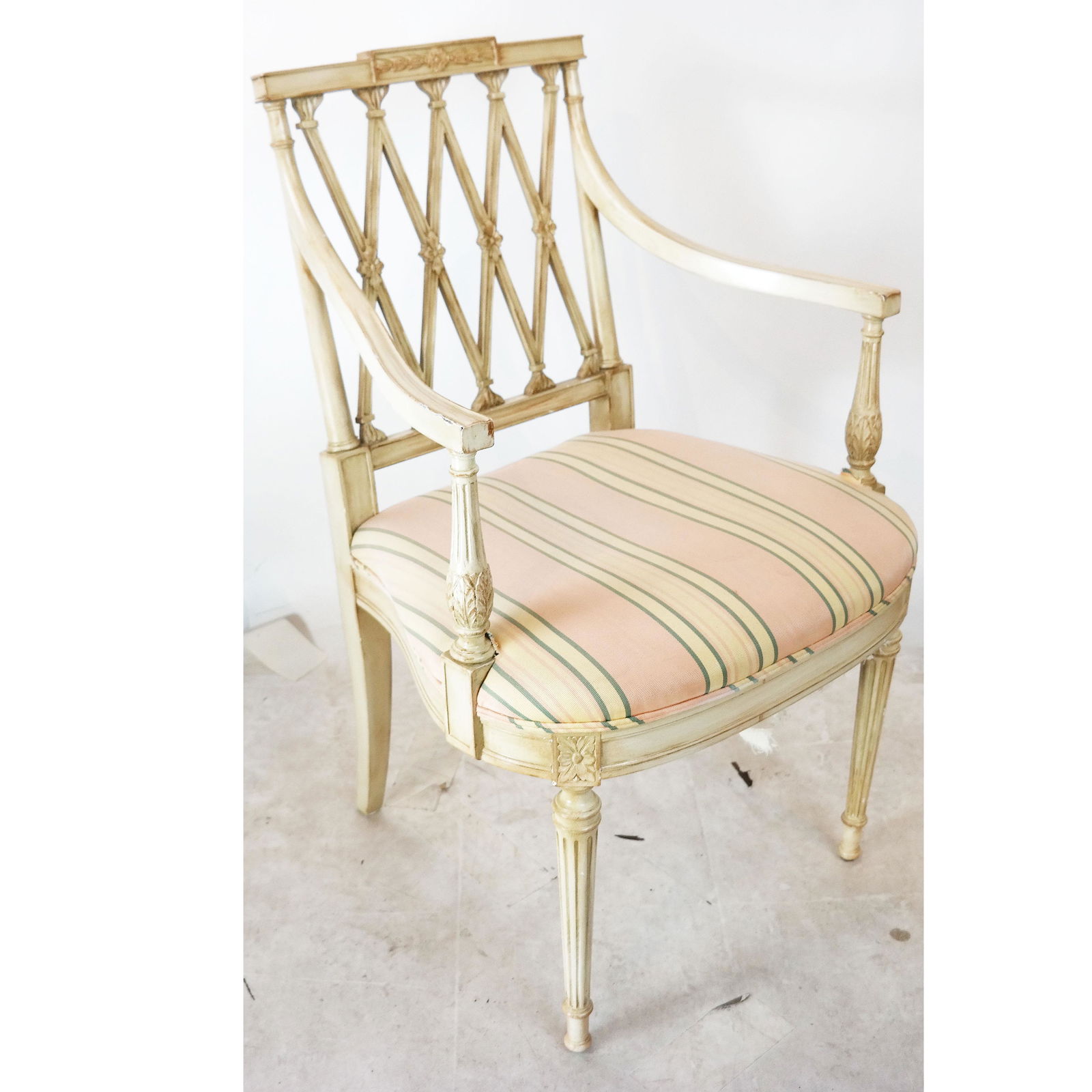 George III-Style Painted Arm Chair (1 of 6)