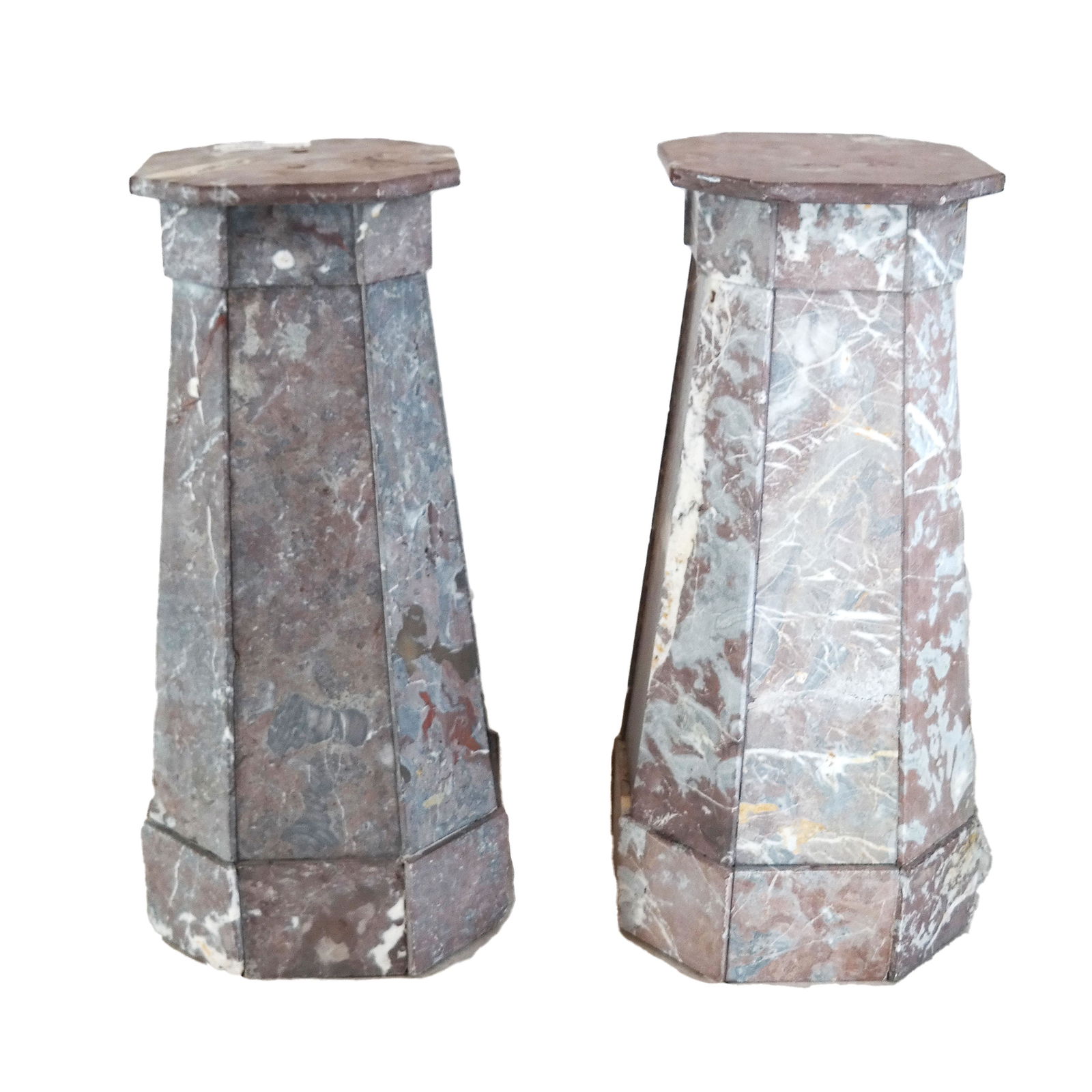 Pair Octagonal Marble Pedestals (1 of 7)