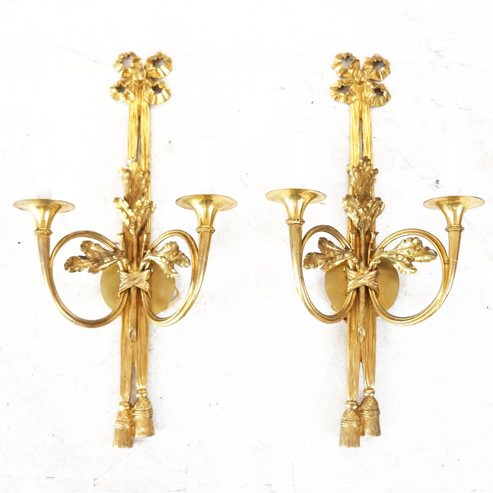 Pair of Antique French Bronze Wall Sconces (1 of 6)