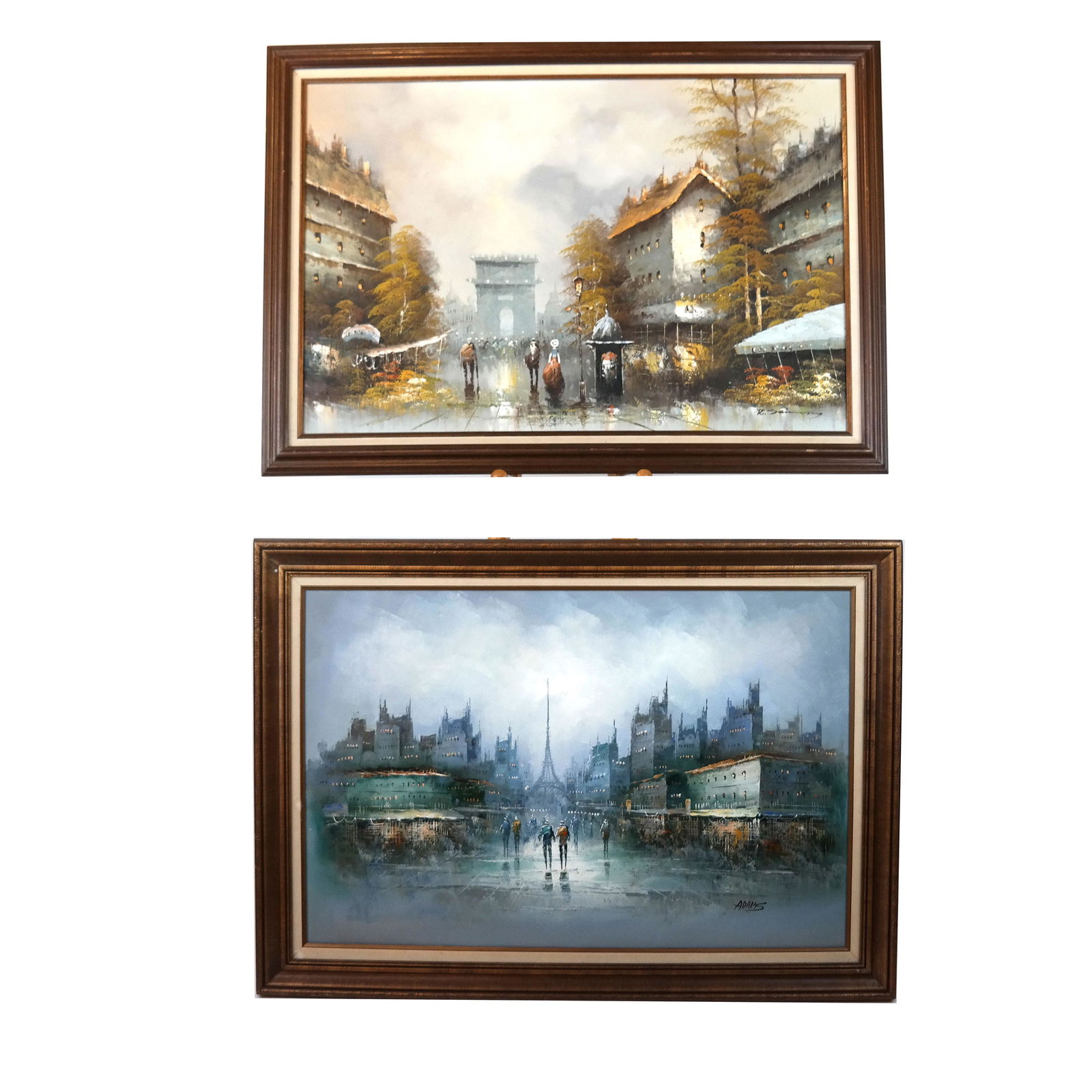 Street Scenes - Two Oil Paintings (1 of 14)