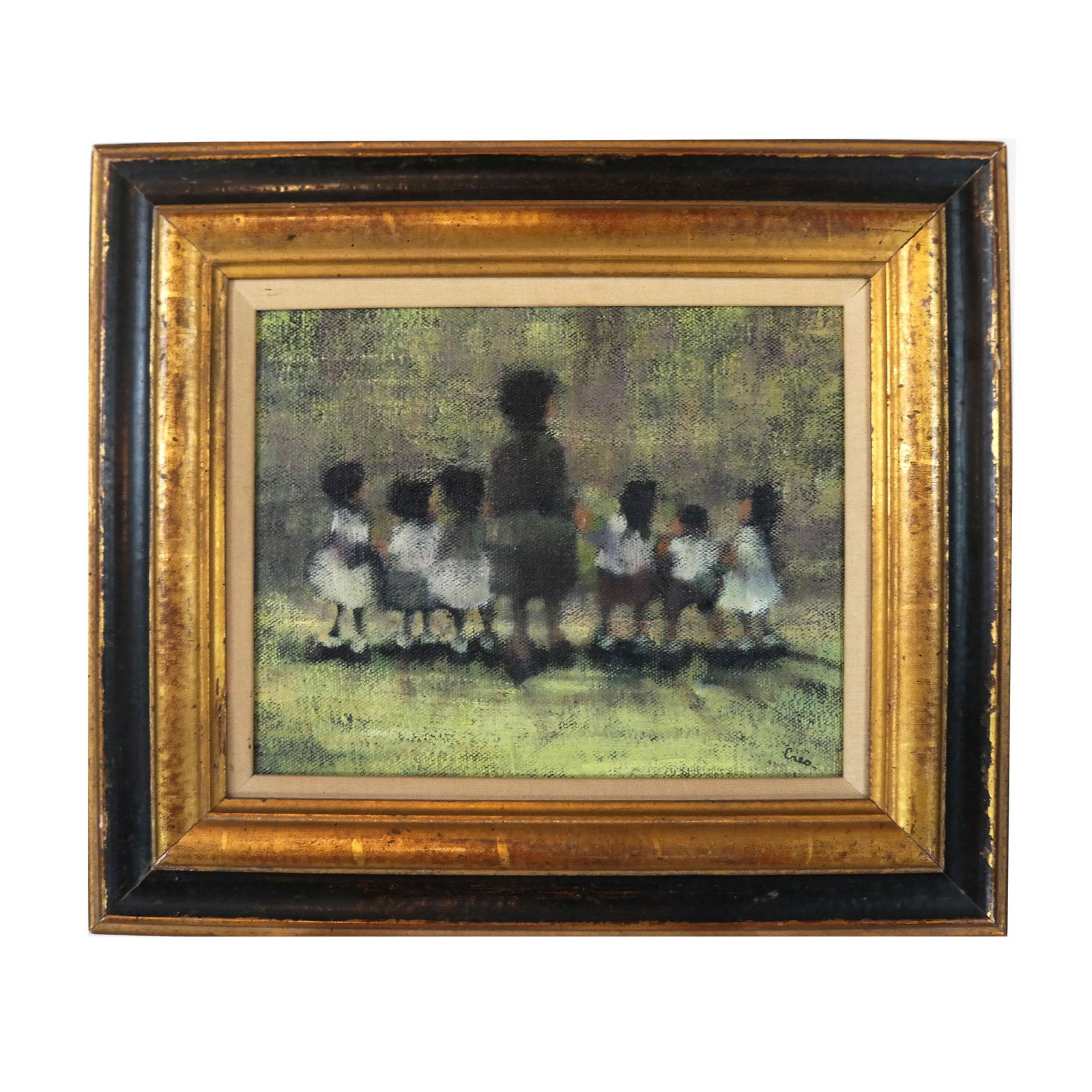 CREO: Woman and 6 Children - Oil Painting (1 of 5)