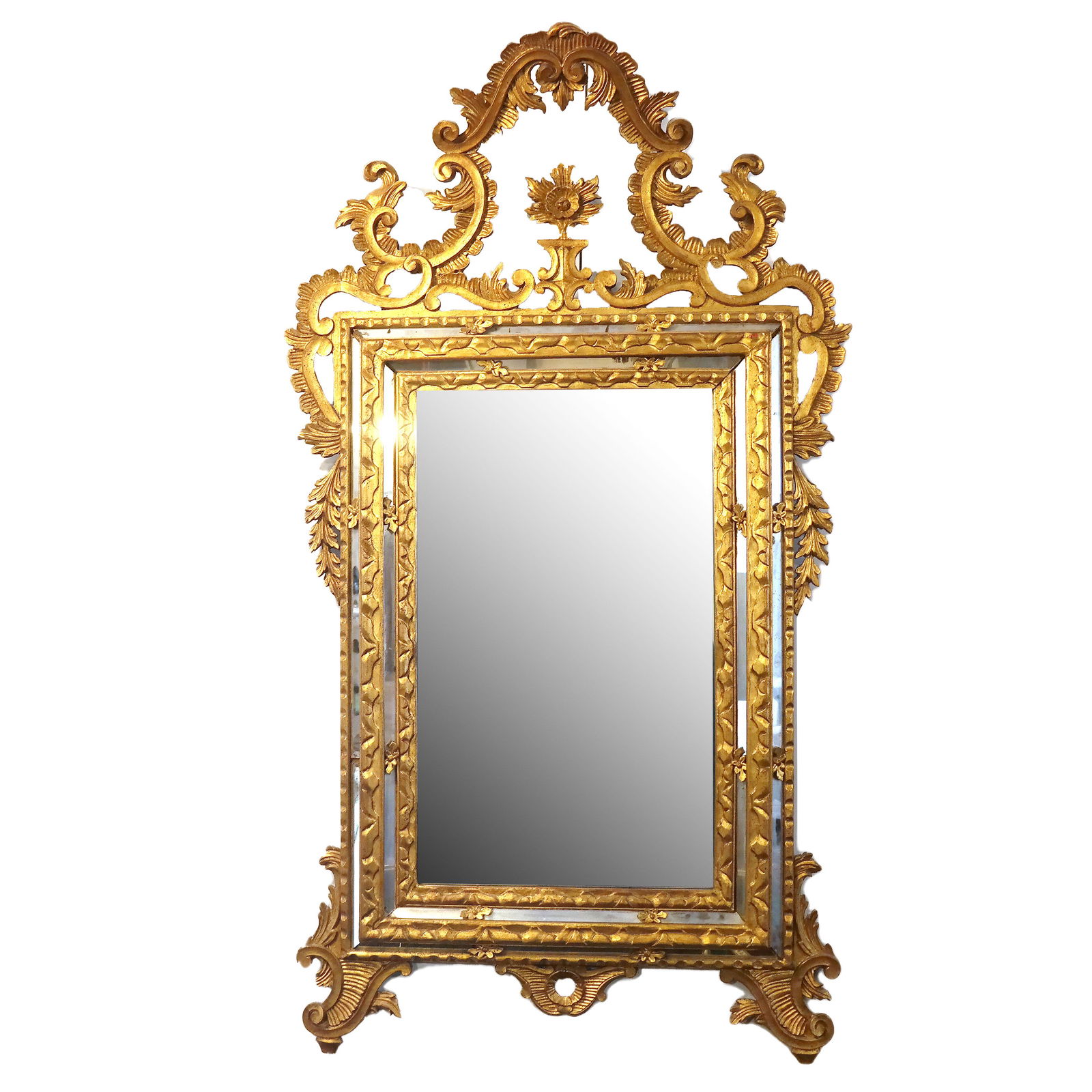 Large Italian Gilt Composition Mirror (1 of 6)