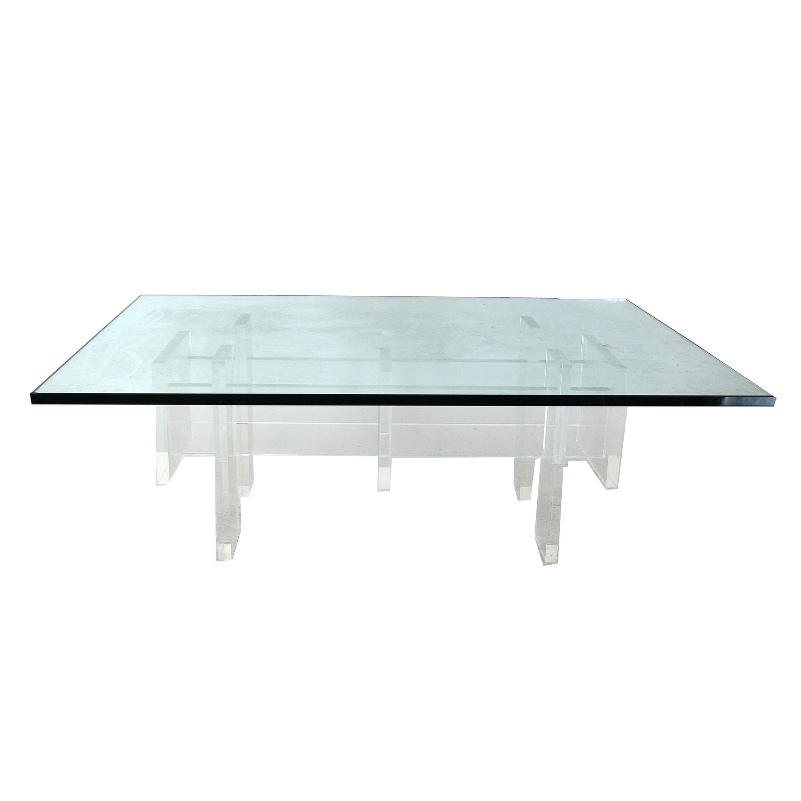 Modern Lucite and Glass Coffee Table (1 of 9)