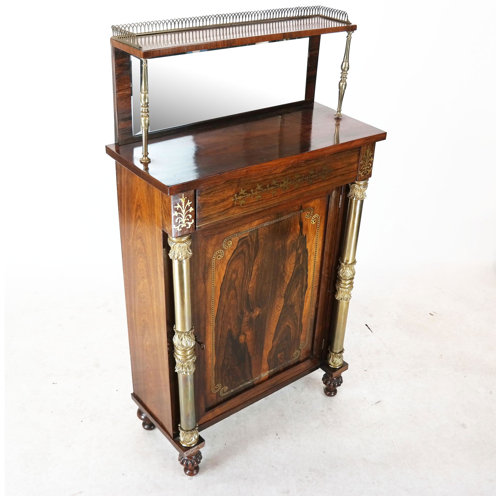 English Regency Rosewood Chiffonier 19th C (1 of 8)