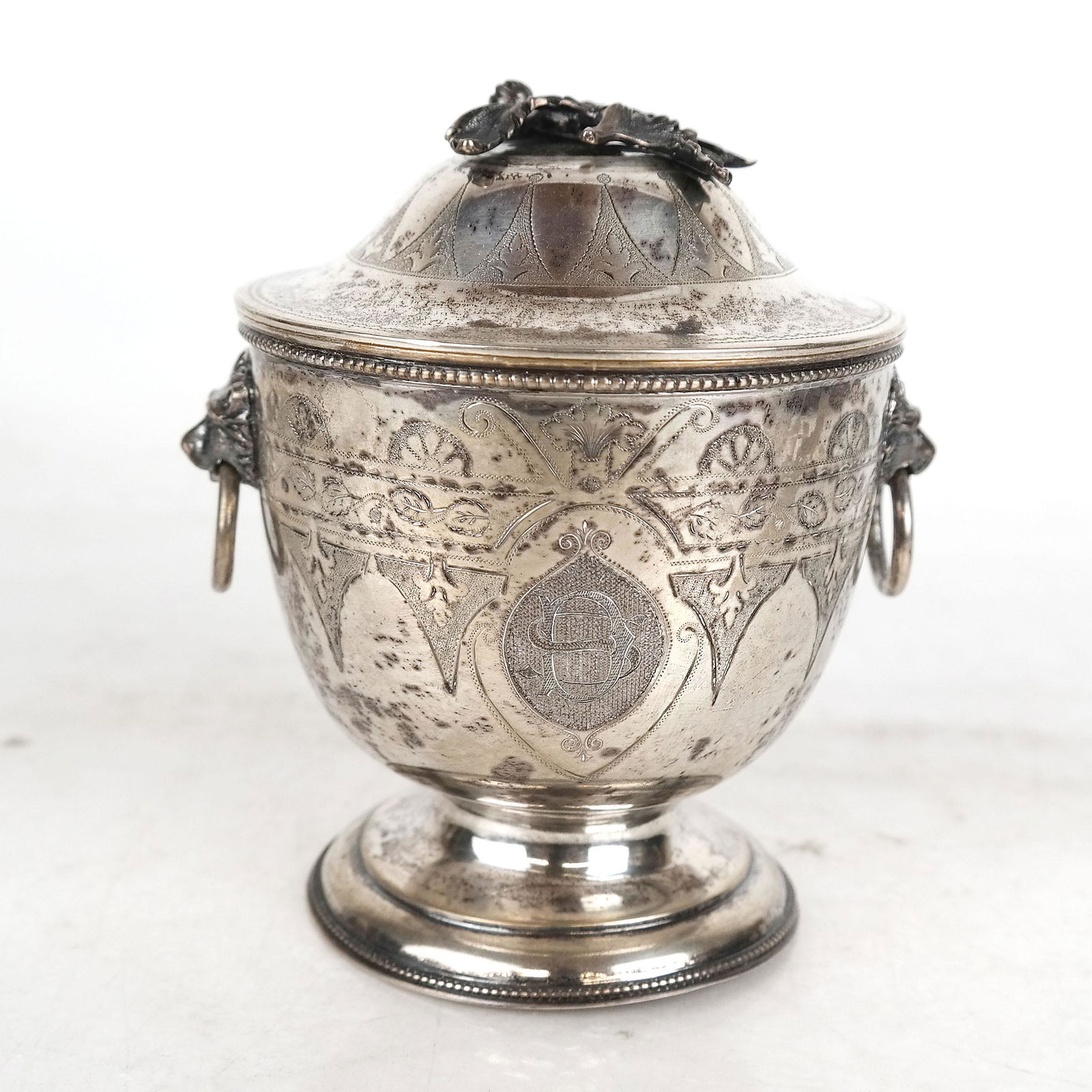 F.W. Cooper Coin Silver Covered Urn (1 of 7)